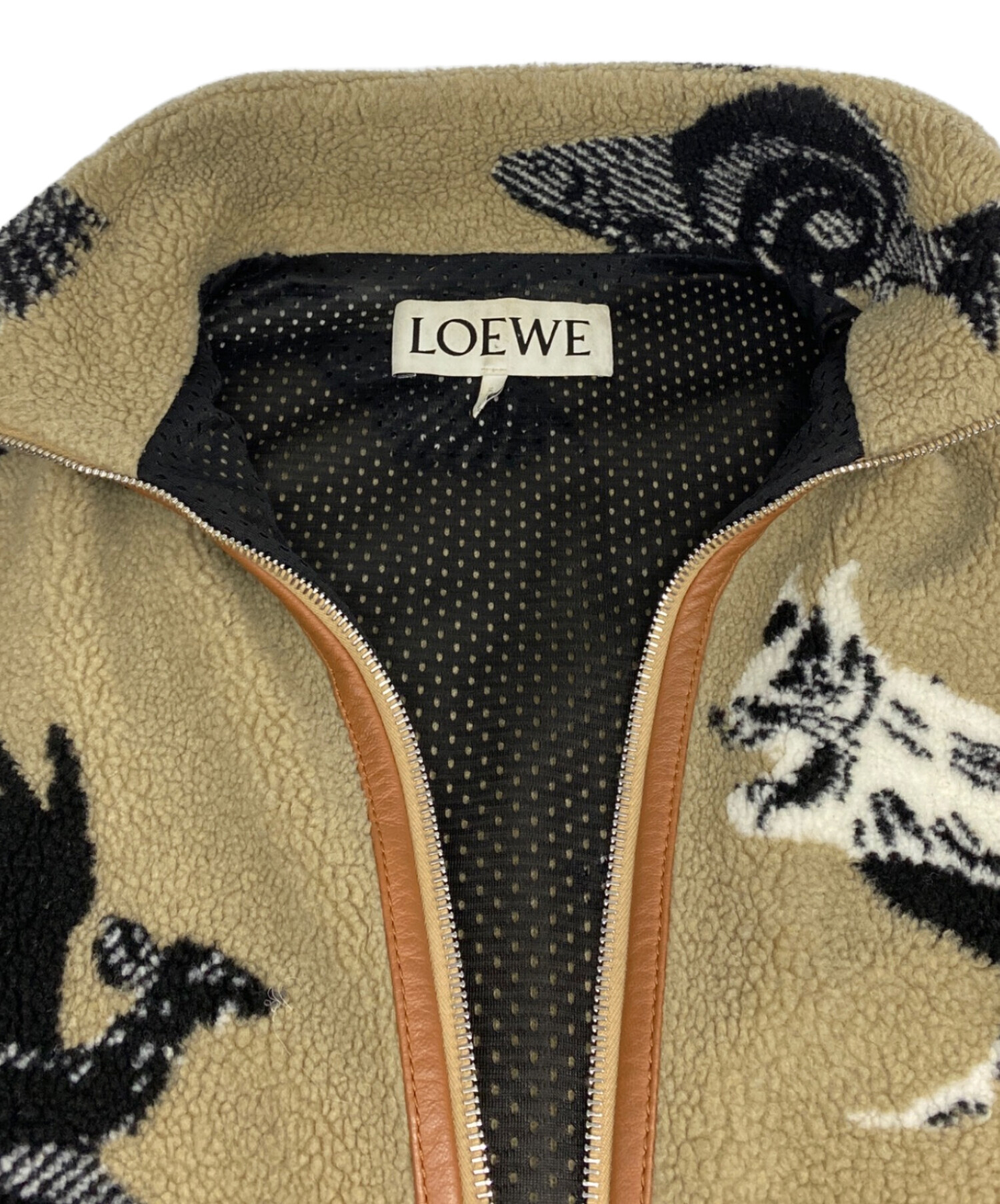 中古・古着通販】LOEWE (ロエベ) アニマル柄フリースジャケット