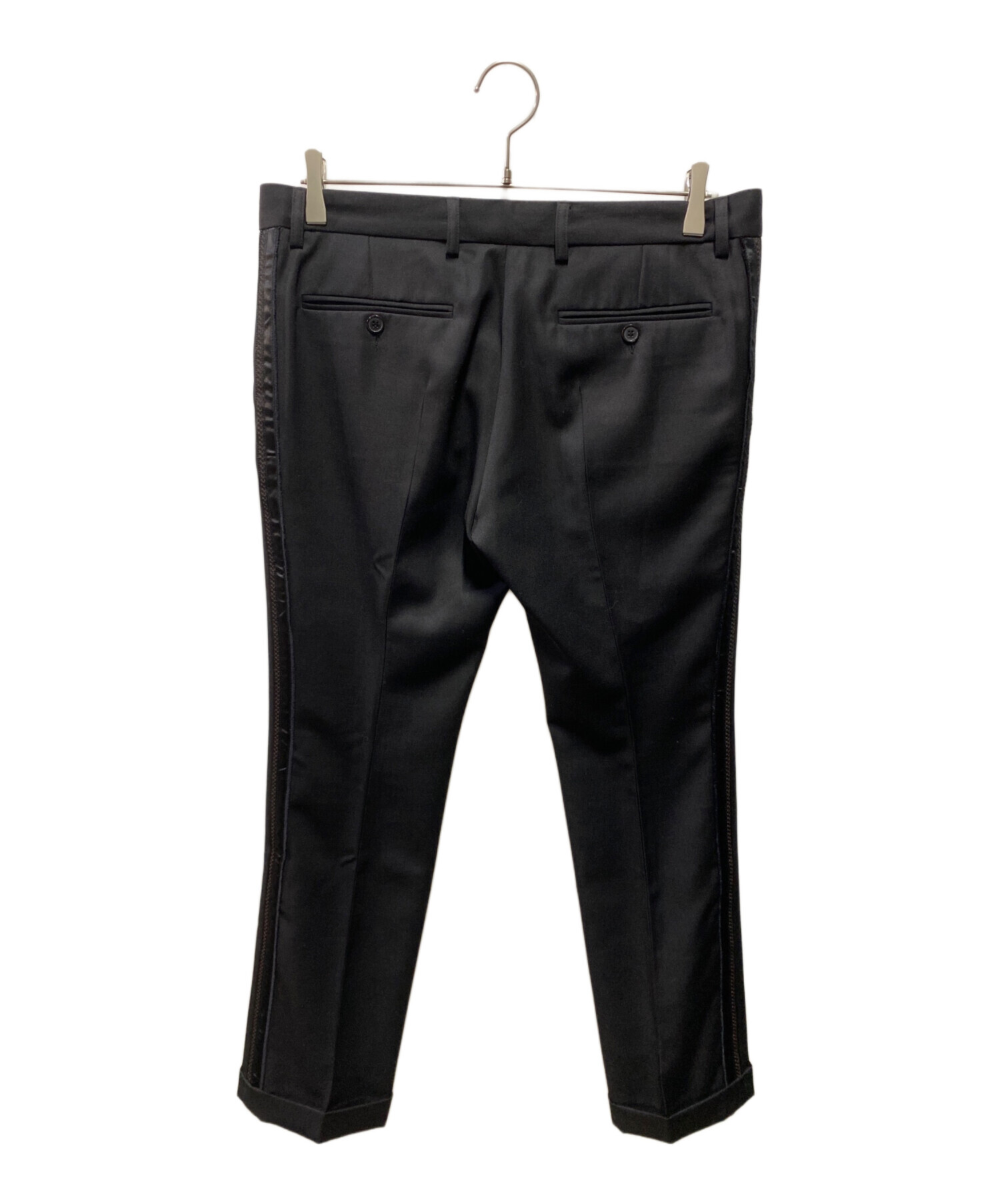 中古・古着通販】BALMAIN (バルマン) サイドラインパンツ ブラック 