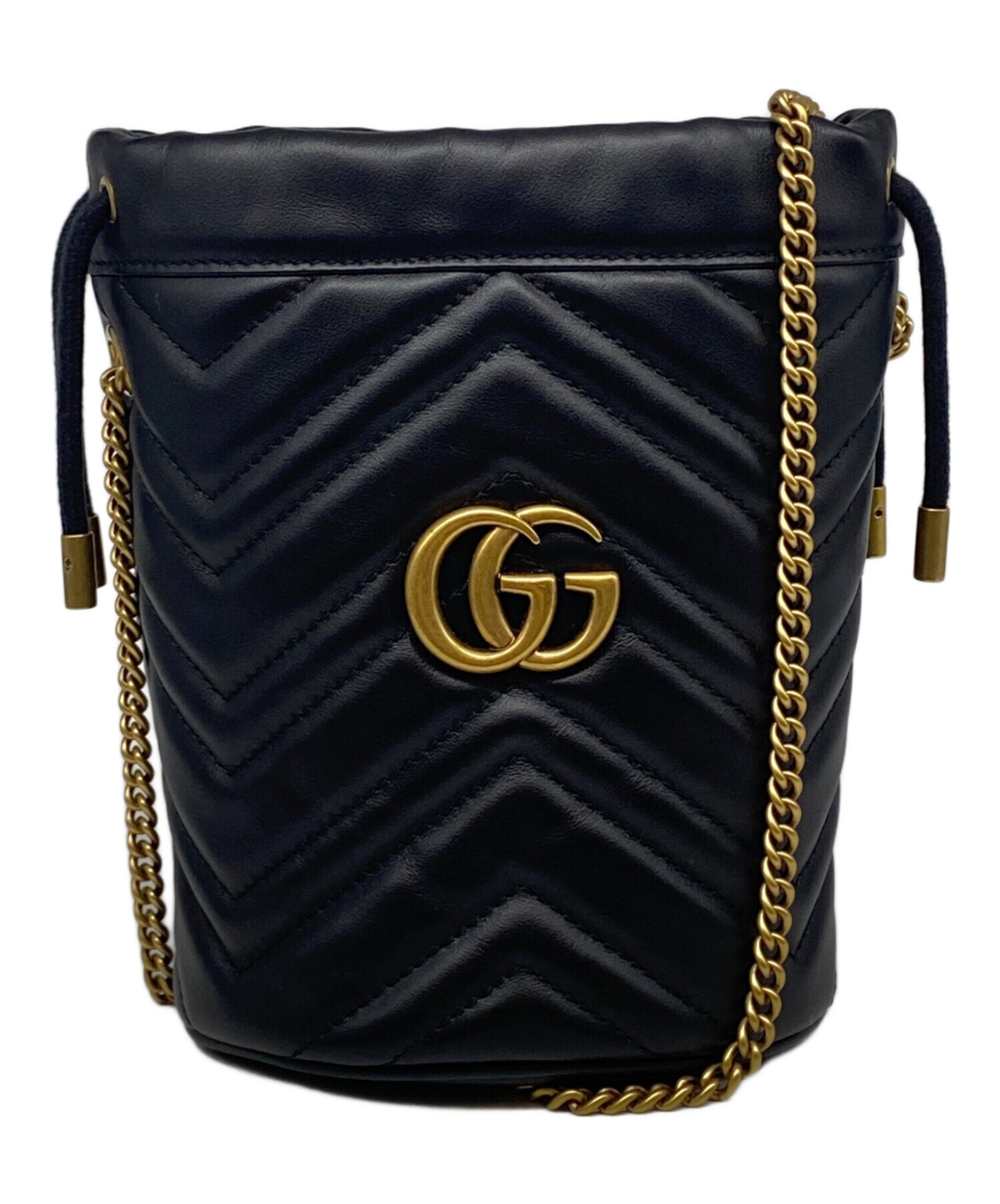 中古・古着通販】GUCCI (グッチ) GGマーモント スモールバケットバッグ 