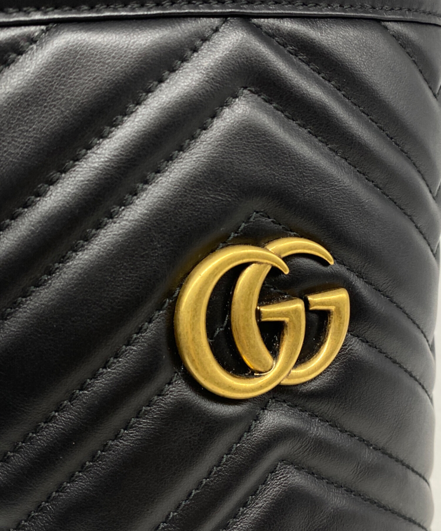 中古・古着通販】GUCCI (グッチ) GGマーモント スモールバケットバッグ