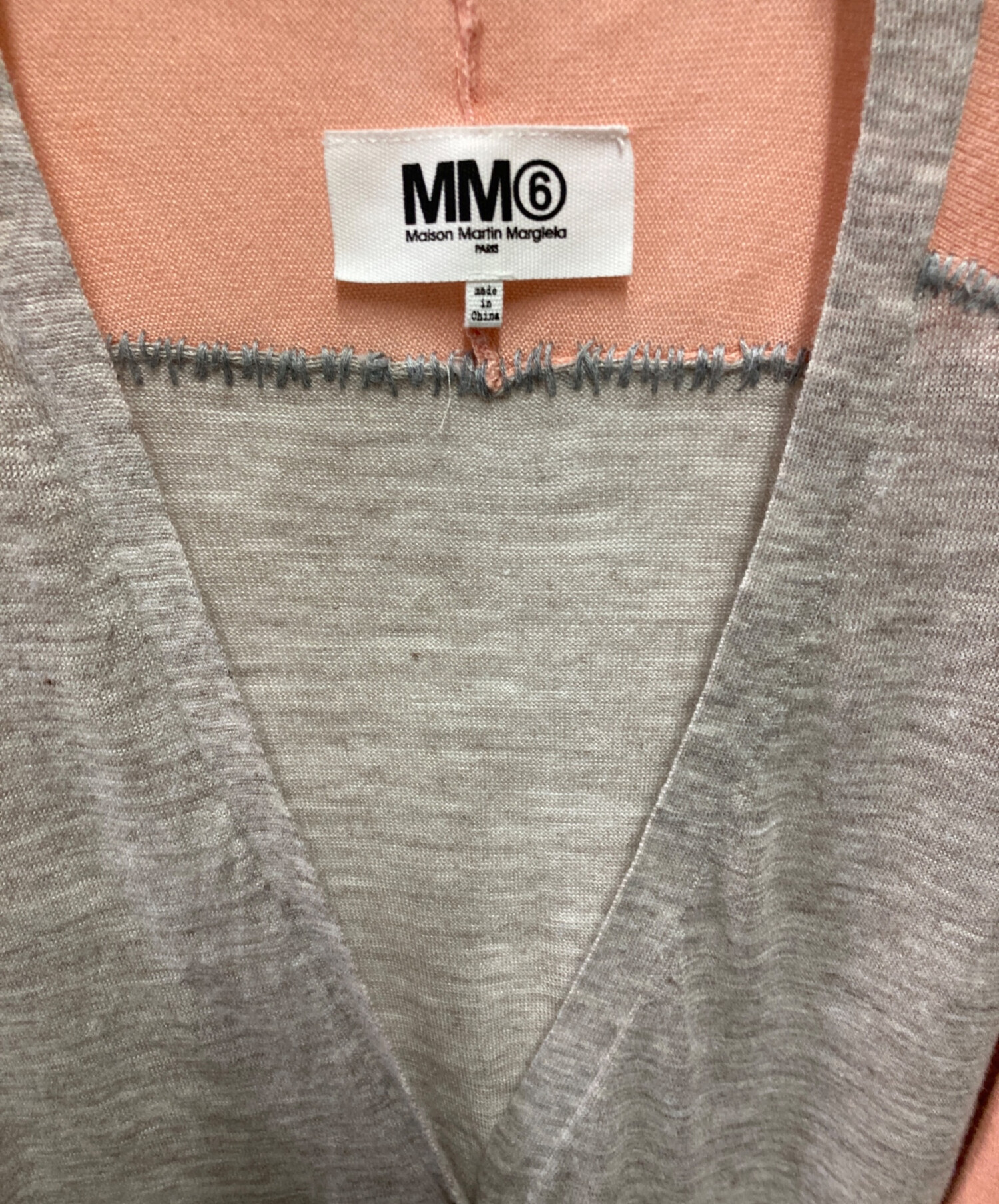 クーポン・セール Maison Margiela バイカラー Vネック カーディガン