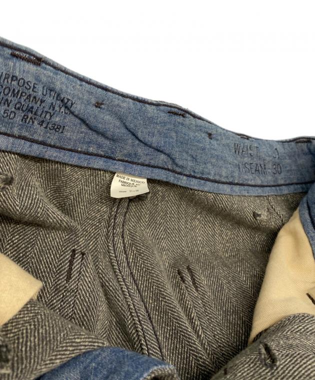 RRL ダブルアールエル 25AW ディストレスト ヘリンボーンツイルフィールドパンツ 782972010001 28 Faded Gray Double RL リペア加工 ボトムス【中古】【RRL】 RRL - RRL ダブルアールエル 25AW ディストレスト ヘリンボーンツイル