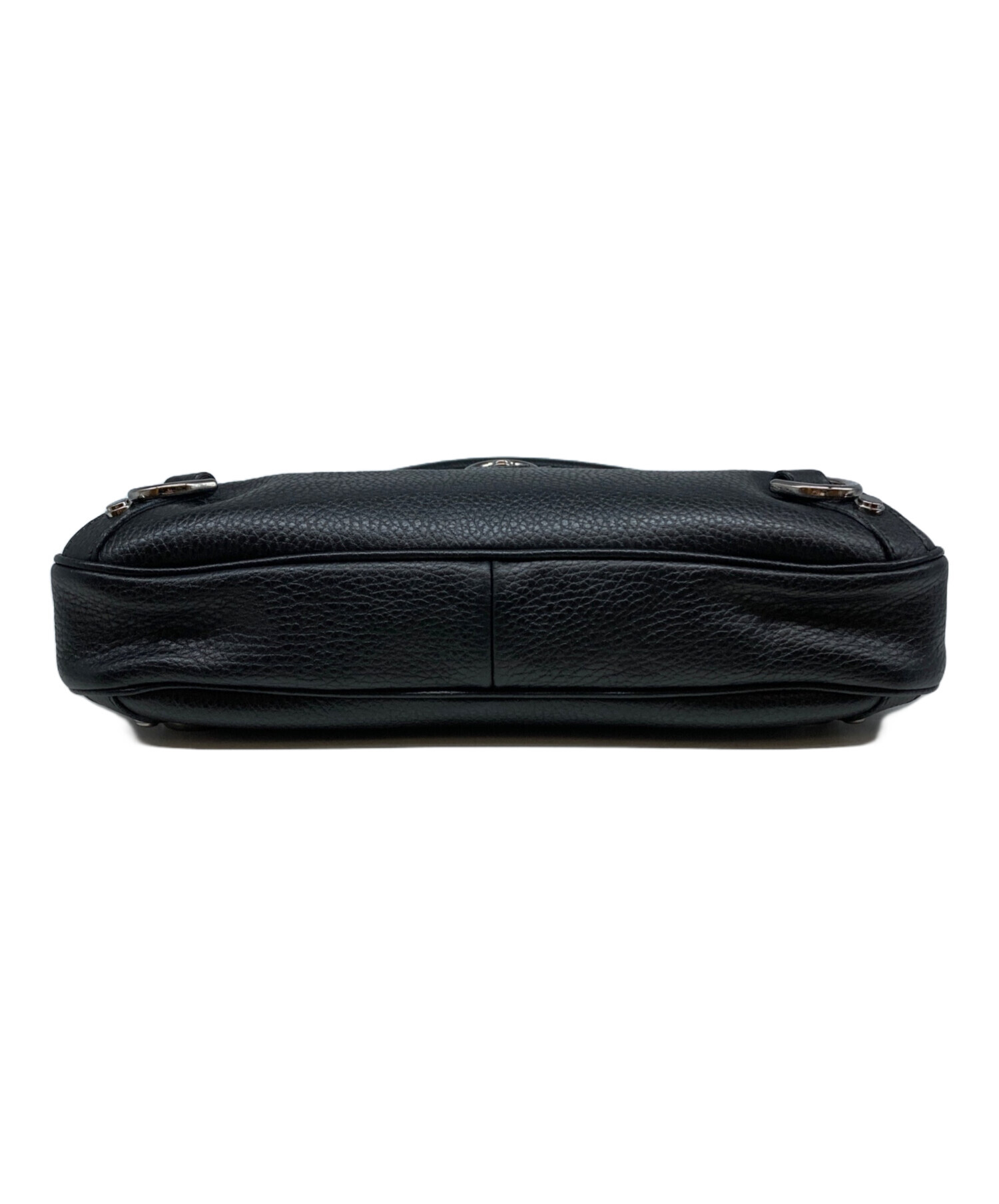 中古・古着通販】GUCCI (グッチ) レザーホーボーバッグ ブラック 
