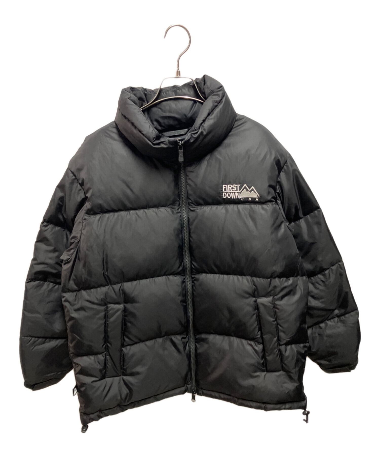FIRST DOWN ダウンジャケット M 黒 中古・古着通販】FIRST DOWN 