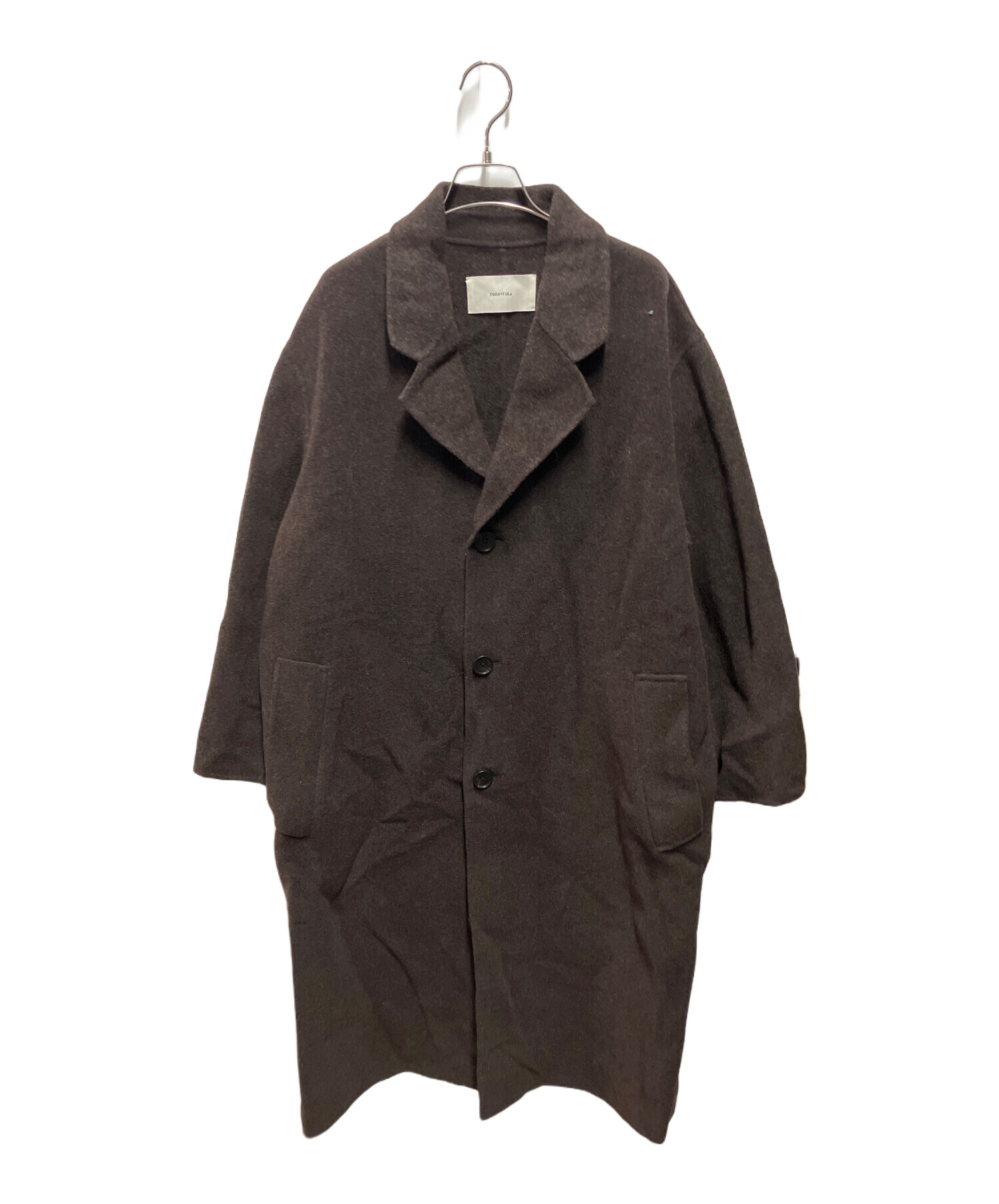 中古・古着通販】TODAYFUL (トゥデイフル) Wool Over Coat ブラウン 