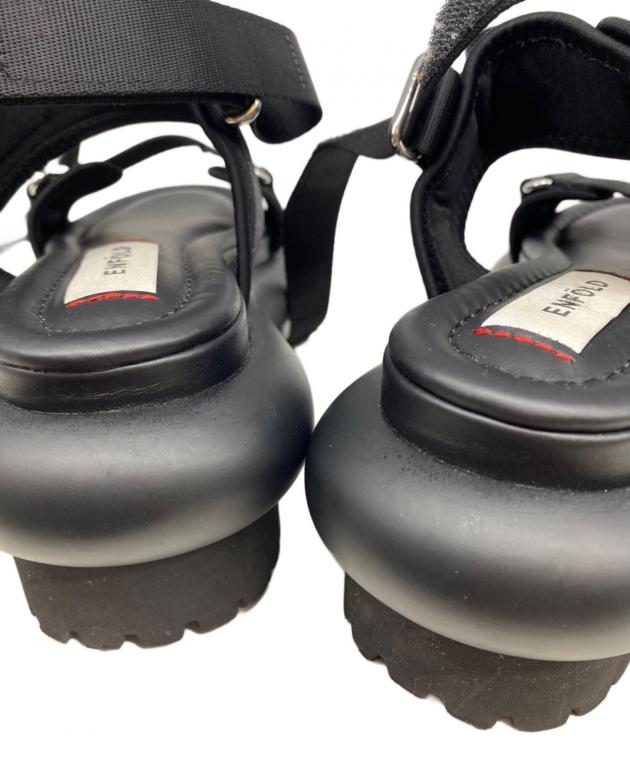 中古・古着通販】ENFOLD (エンフォルド) TUBE-SOLE SANDAL ブラック