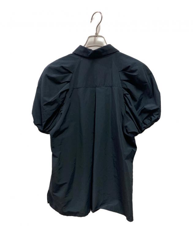 マチャット　MACHATT黒 ドッキングパフスリーブ　ブラック 中古・古着通販】machatt (マチャット) タックスリーブパフブラウス