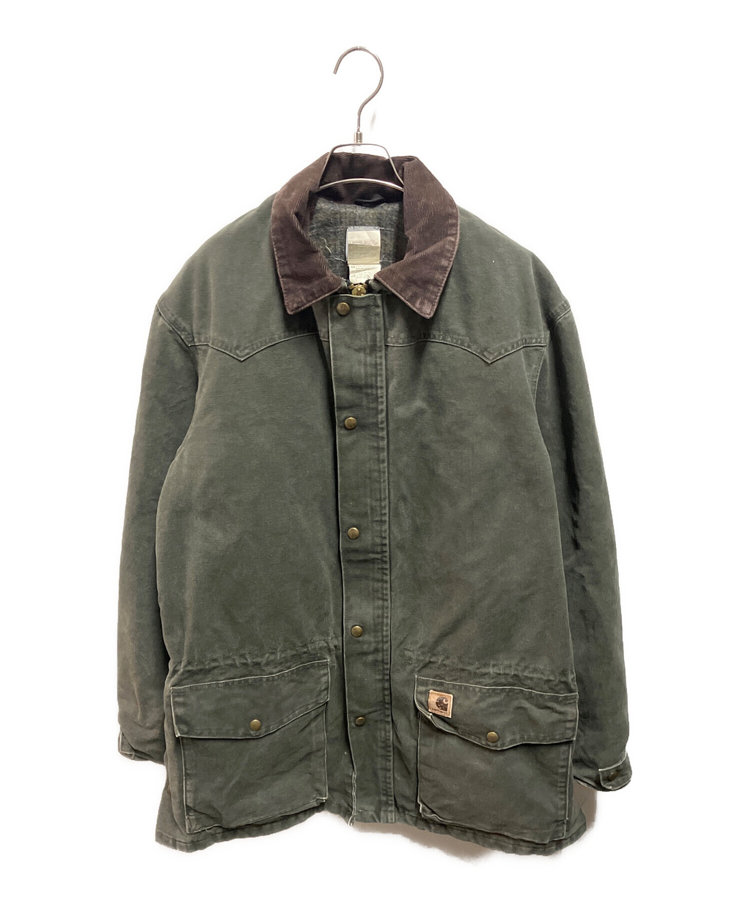 Carharttダック地 チョアコート モスグリーン 中古・古着通販】CarHartt (カーハート) ダック地ランチコート