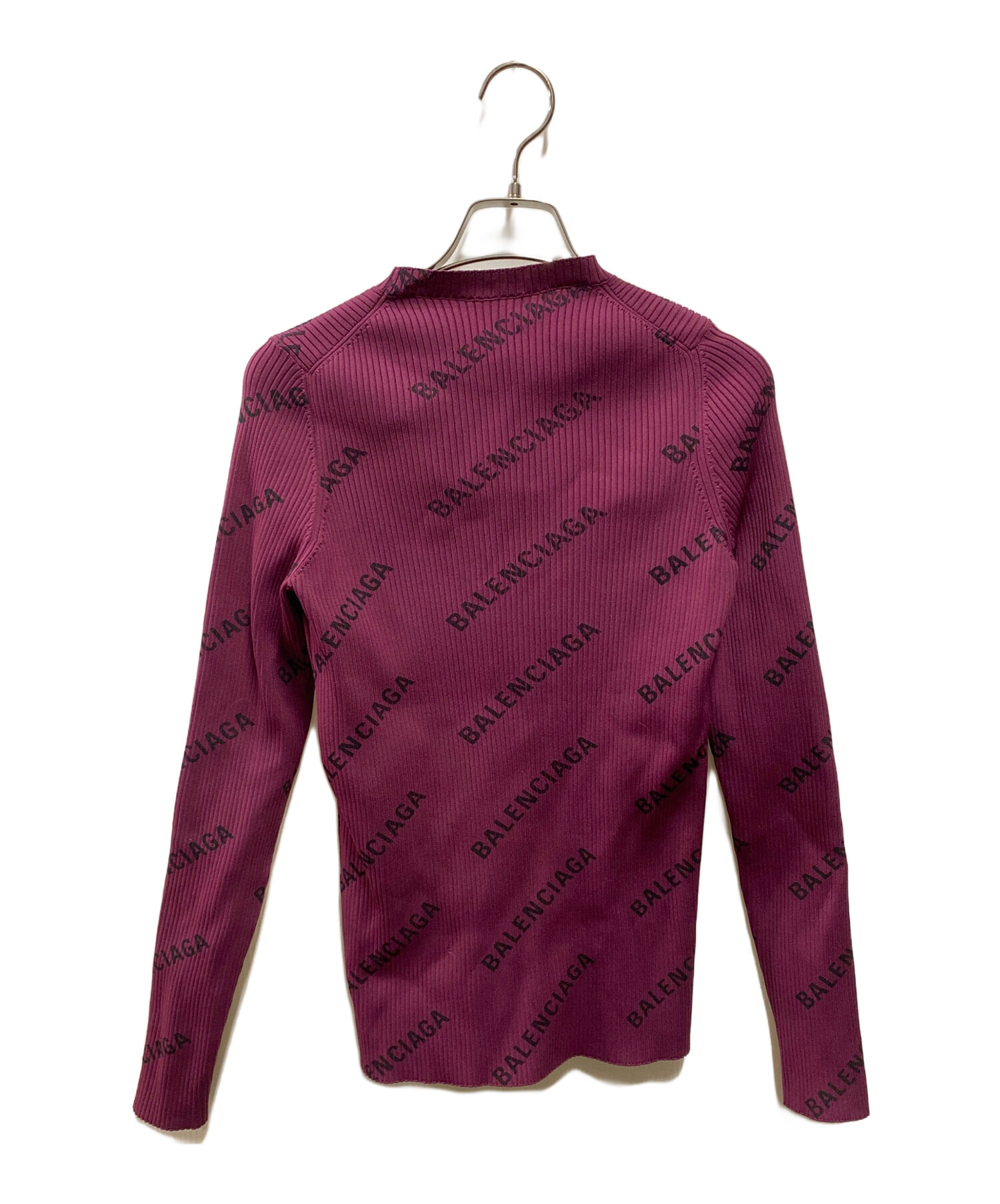 中古・古着通販】BALENCIAGA (バレンシアガ) ロゴリブニット