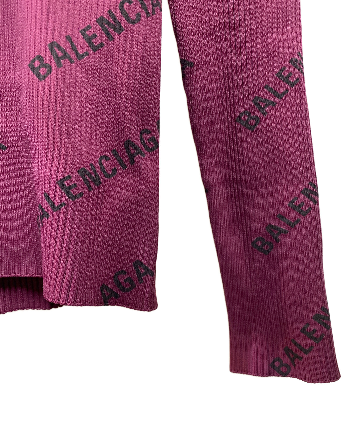 中古・古着通販】BALENCIAGA (バレンシアガ) ロゴリブニット