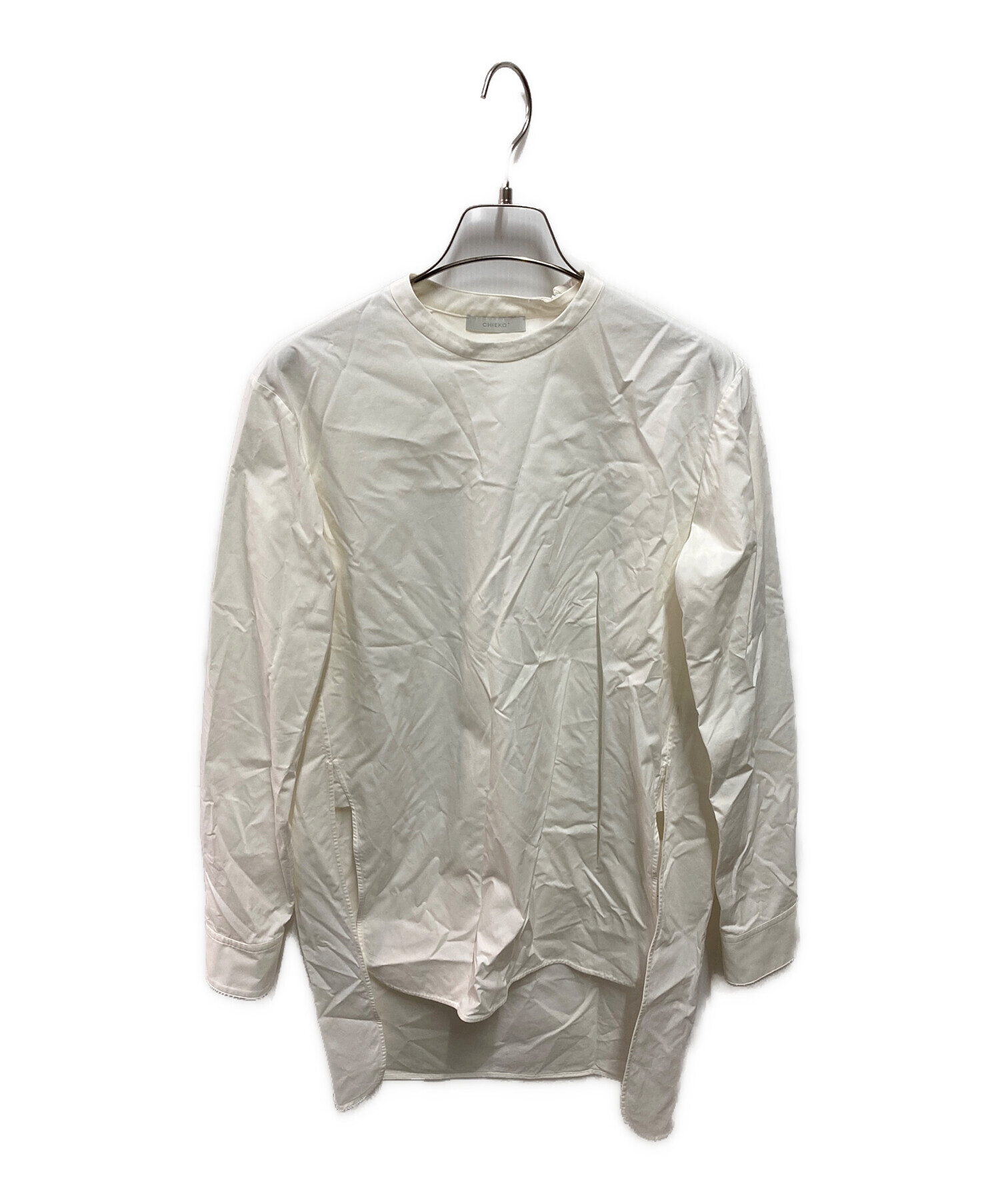 CHIEKO+ コットンシルクドレスシャツ プルオーバー 長袖 36 白 other - CHIEKO+ コットンシルクドレスシャツ プルオーバー 長袖 36 白