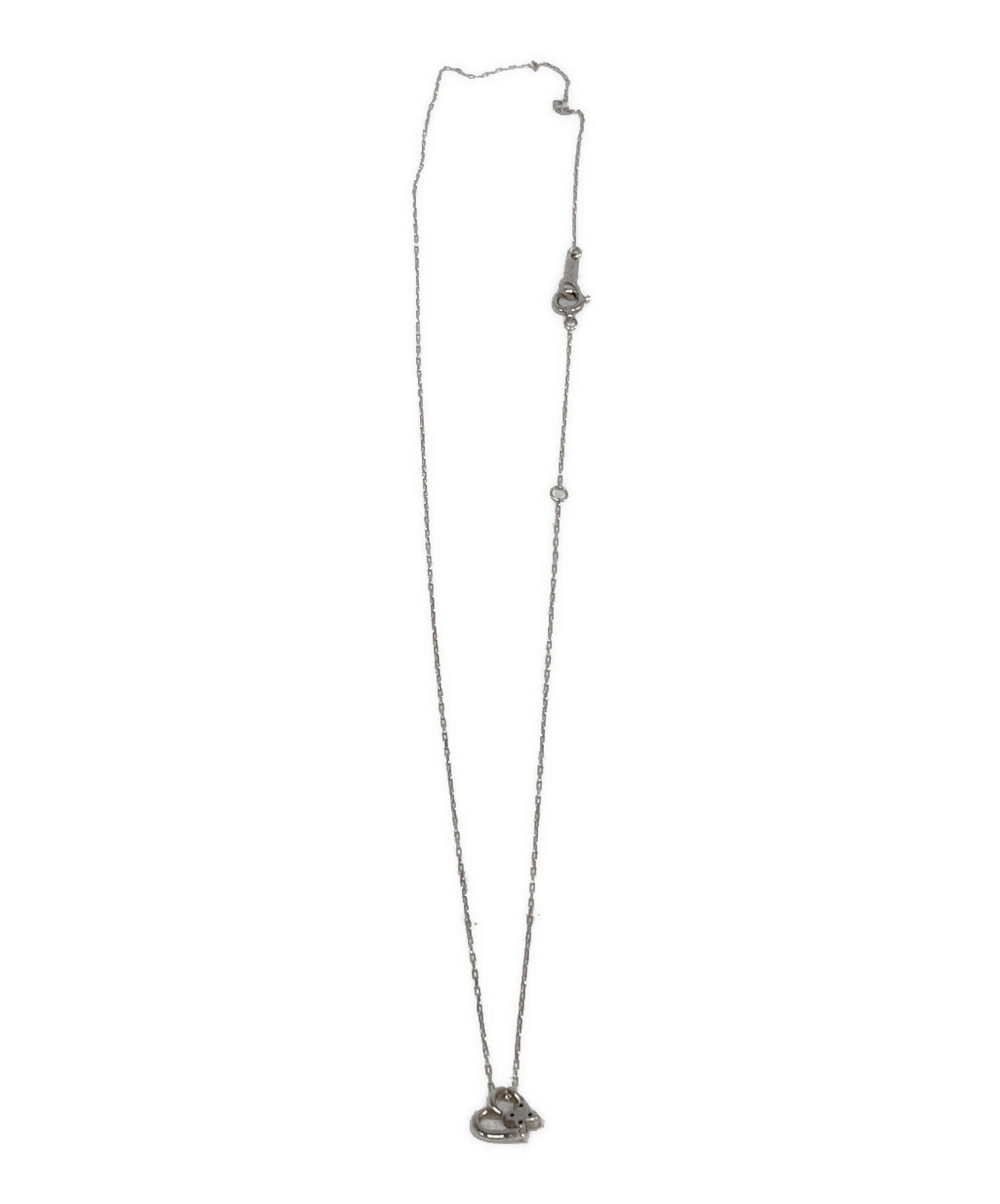 中古・古着通販】4℃ (ヨンドシー) ハートネックレス シルバー 