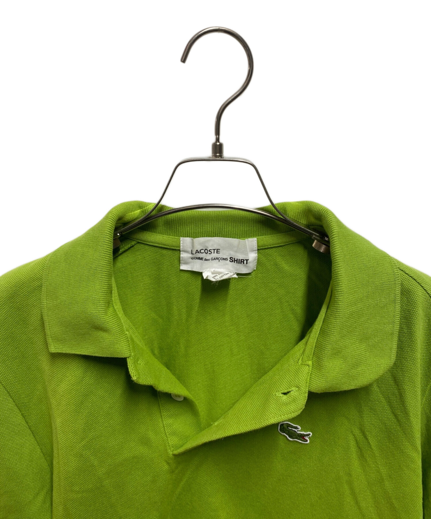 コムデギャルソンシャツ　ラコステ　Lacoste グリーン ポロシャツ 中古・古着通販】LACOSTE (ラコステ) COMME des GARCONS SHIRT