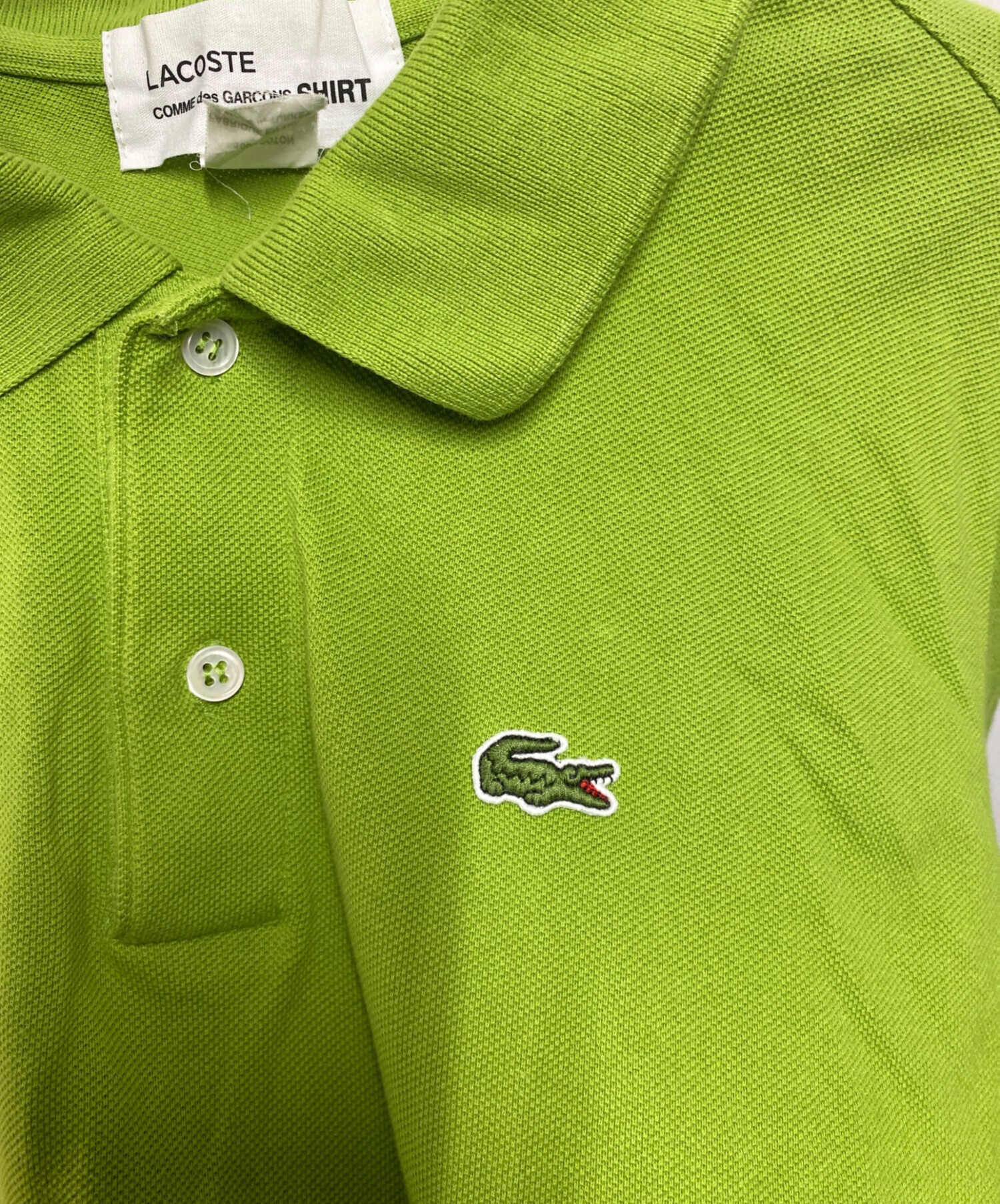 コムデギャルソンシャツ　ラコステ　Lacoste グリーン ポロシャツ 中古・古着通販】LACOSTE (ラコステ) COMME des GARCONS SHIRT