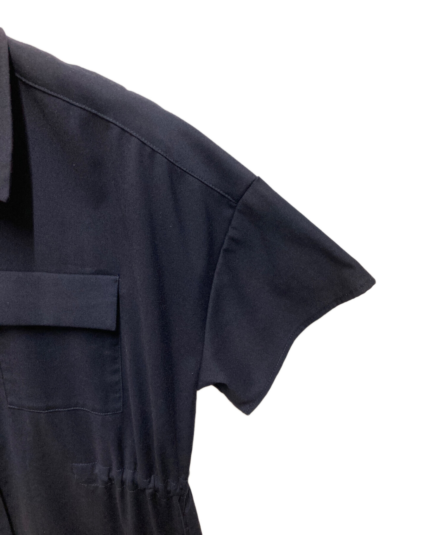 中古・古着通販】SOEJU (ソージュ) ロングシャツワンピース ネイビー