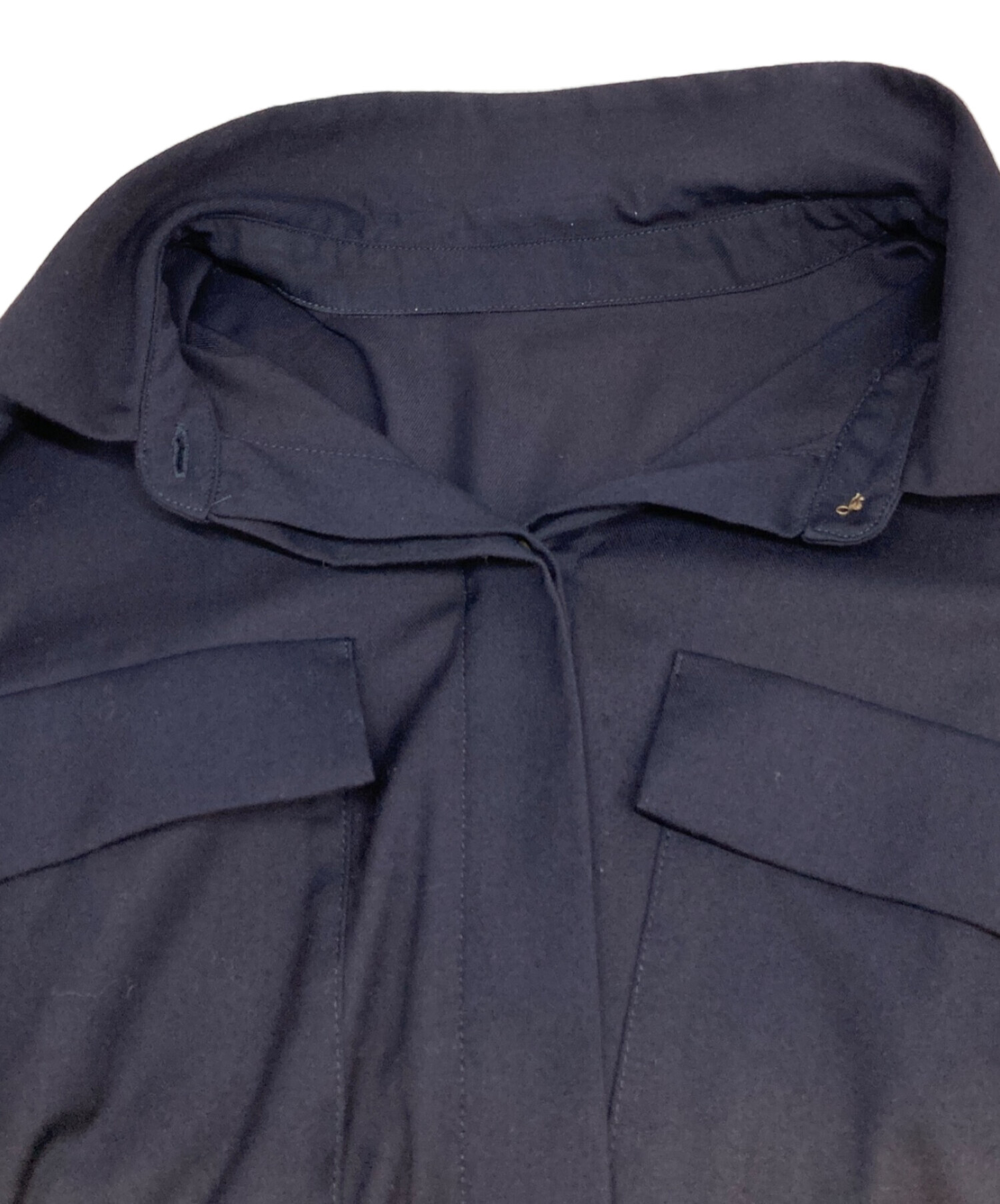 中古・古着通販】SOEJU (ソージュ) ロングシャツワンピース ネイビー