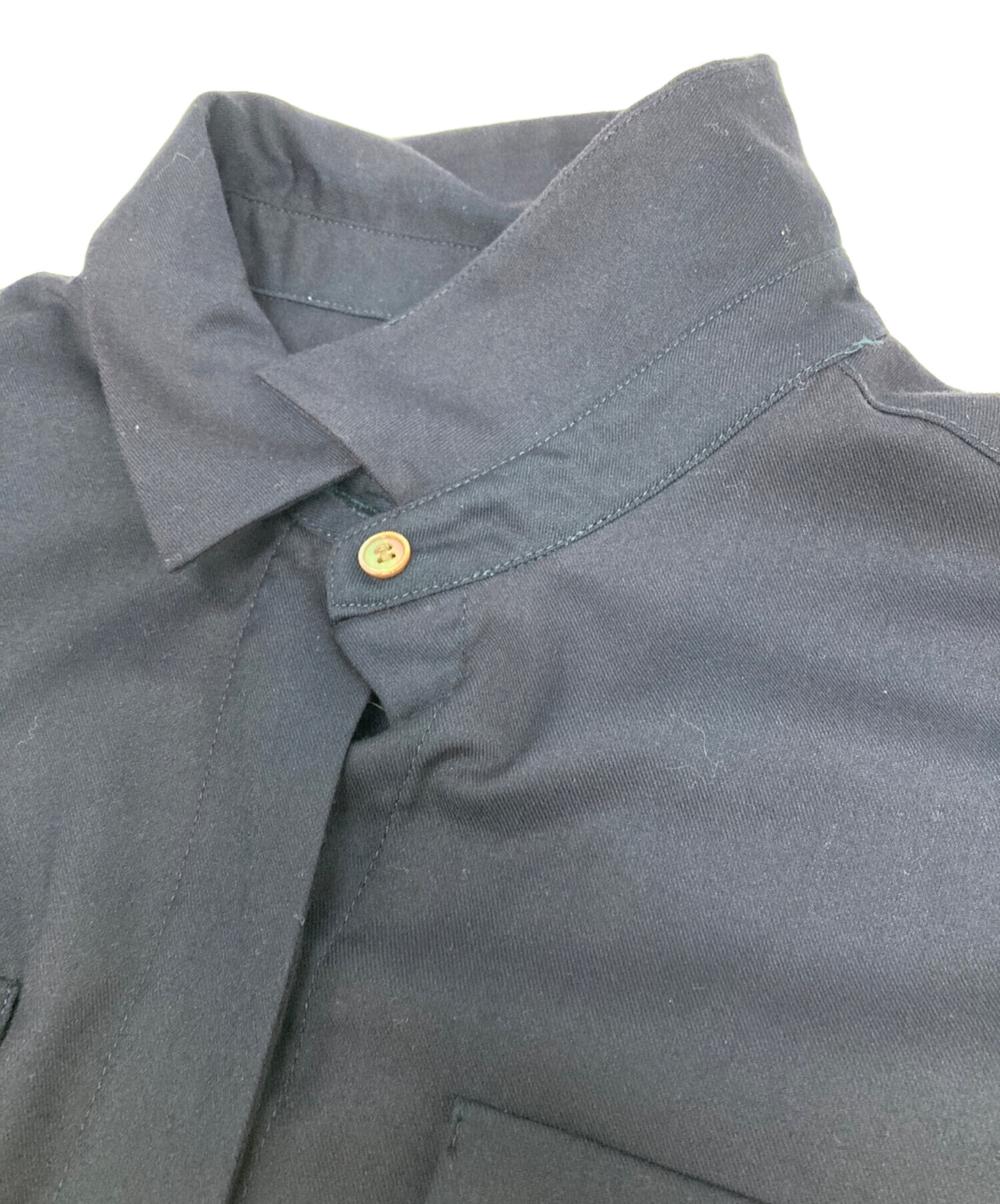 中古・古着通販】SOEJU (ソージュ) ロングシャツワンピース ネイビー