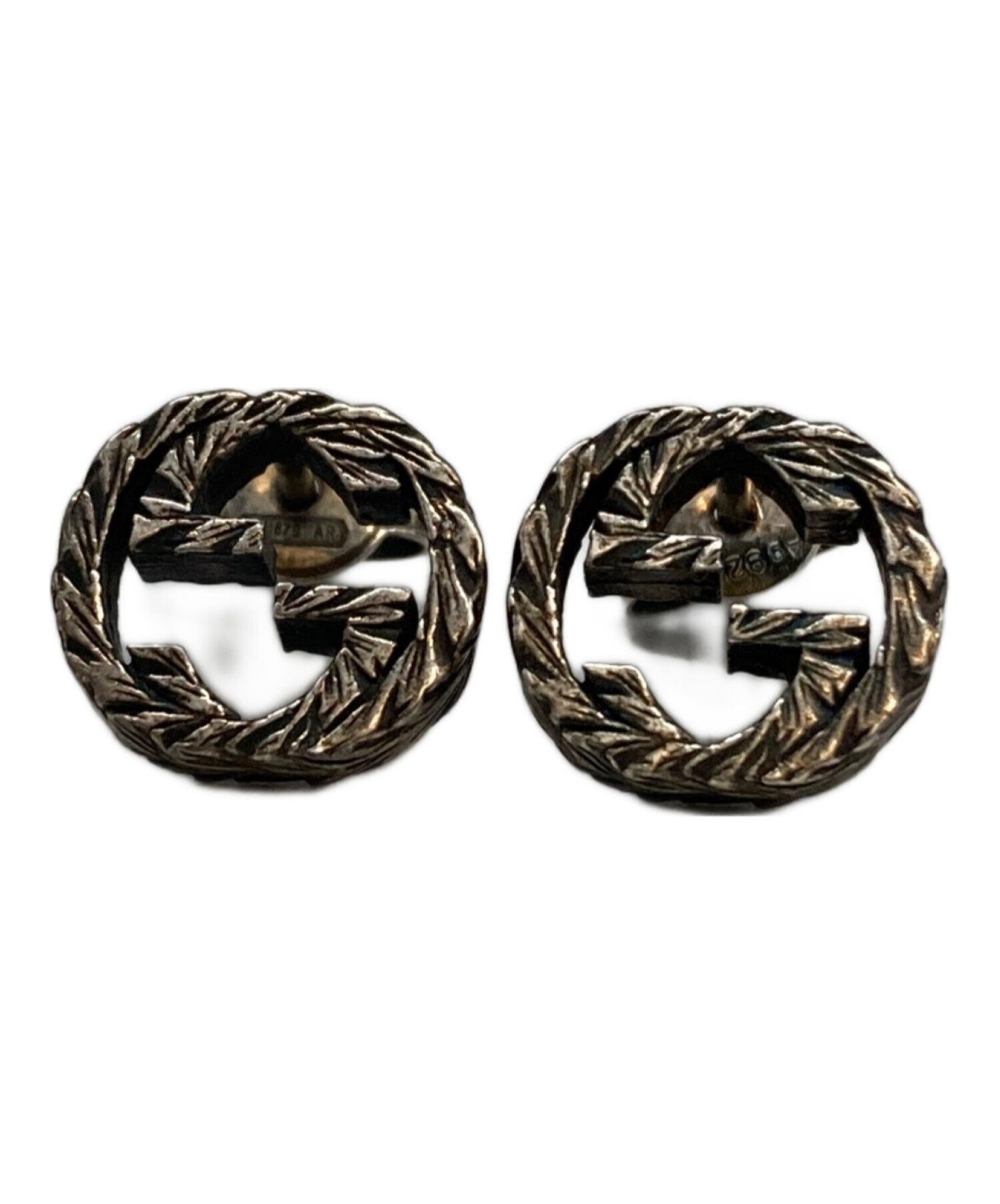中古・古着通販】GUCCI (グッチ) インターロッキングGピアス シルバー