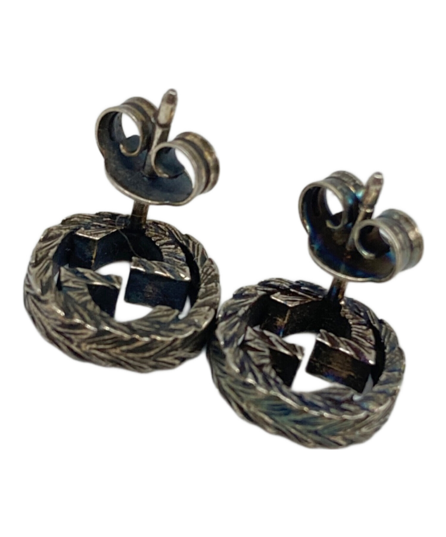中古・古着通販】GUCCI (グッチ) インターロッキングGピアス シルバー