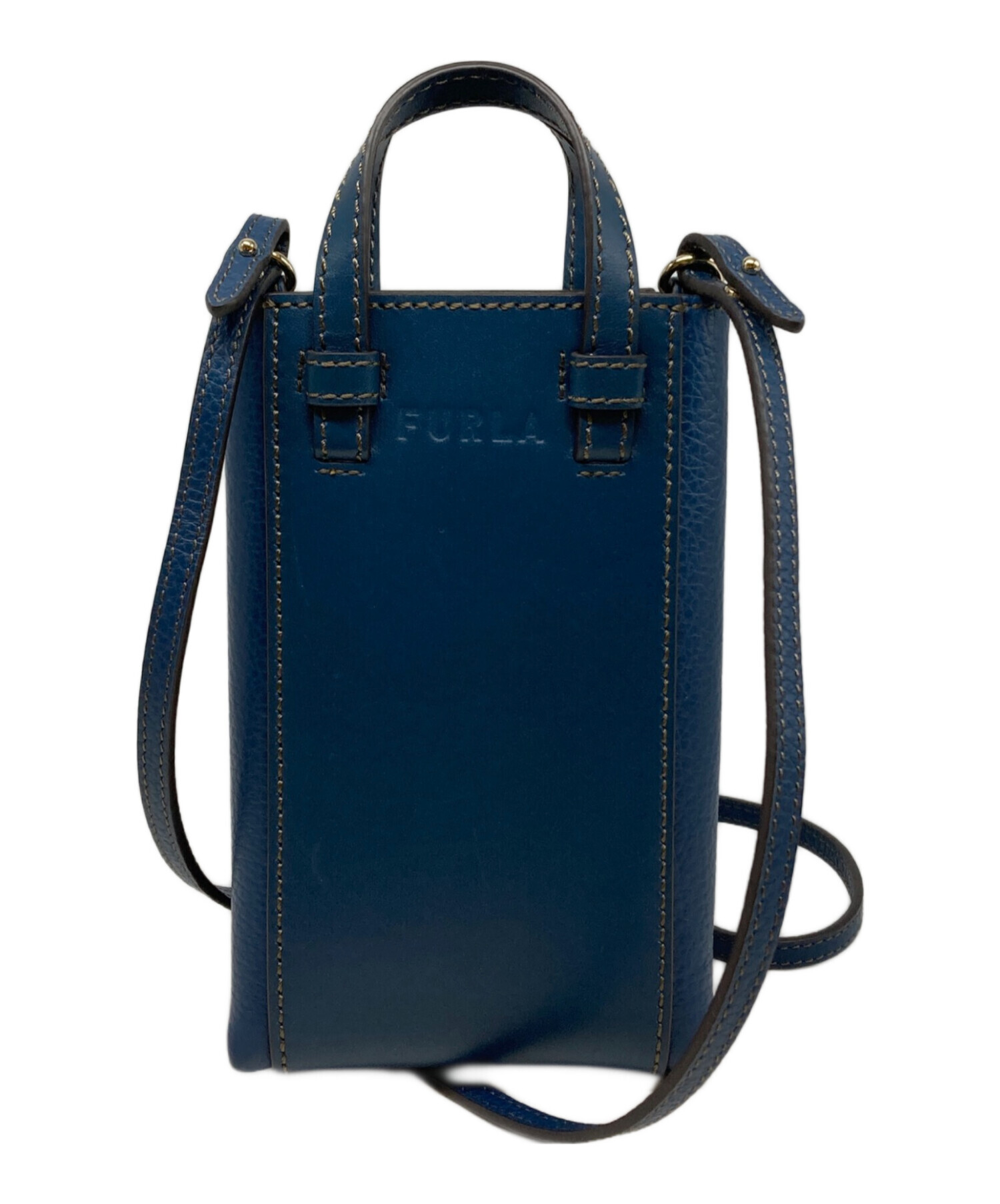 FURLA ショルダーバッグ 青 FURLA(フルラ) ⁄ ショルダーバッグ⁄レザー