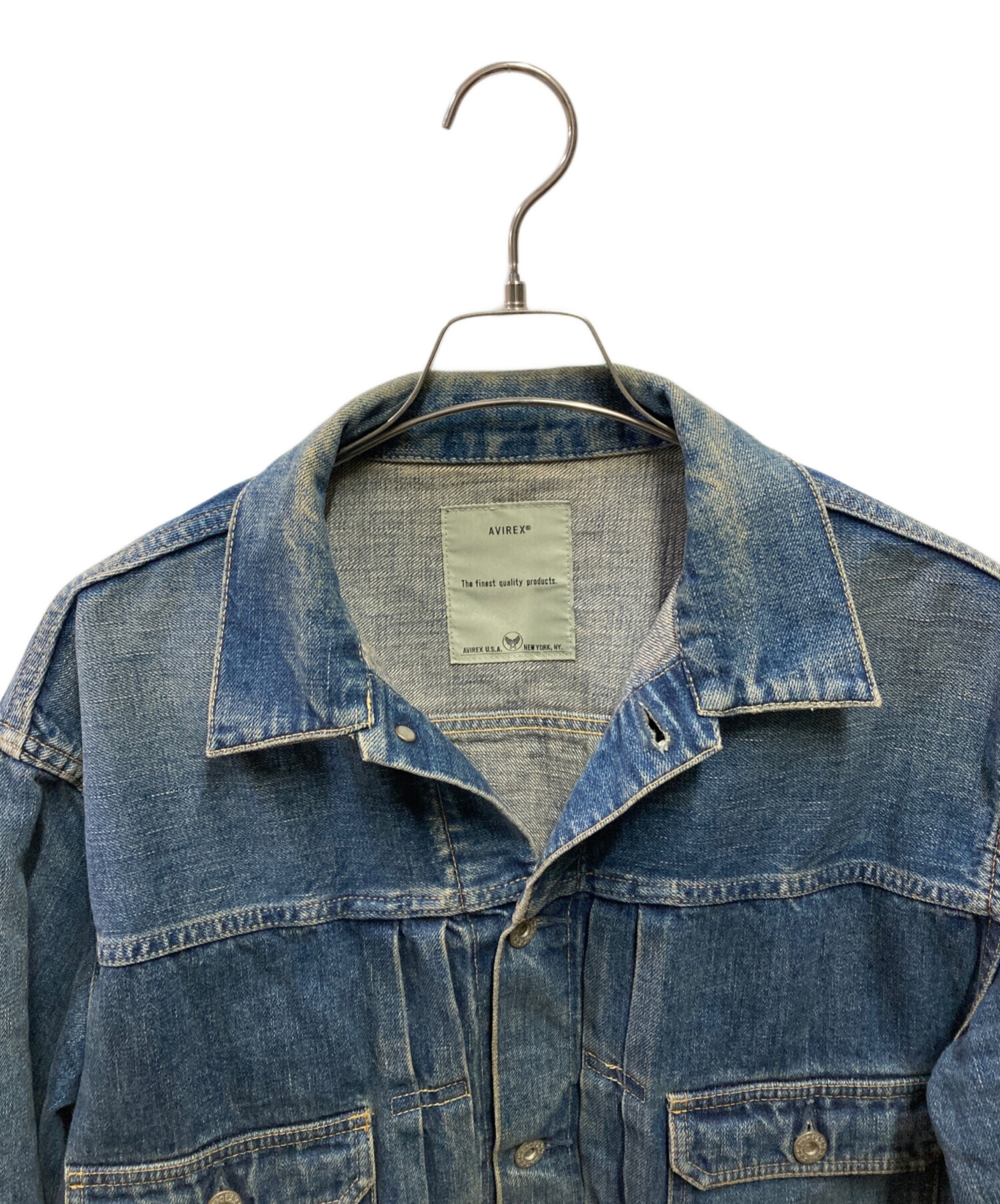 中古・古着通販】AVIREX (アヴィレックス) TFQP DENIM JKT USED WASH 