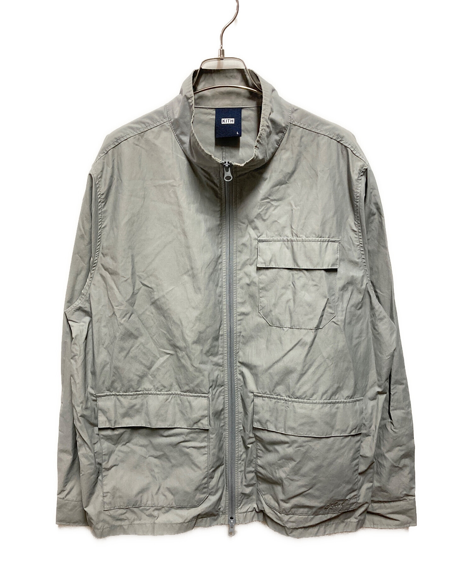 中古・古着通販】KITH (キス) ナイロンジップジャケット グレー サイズ