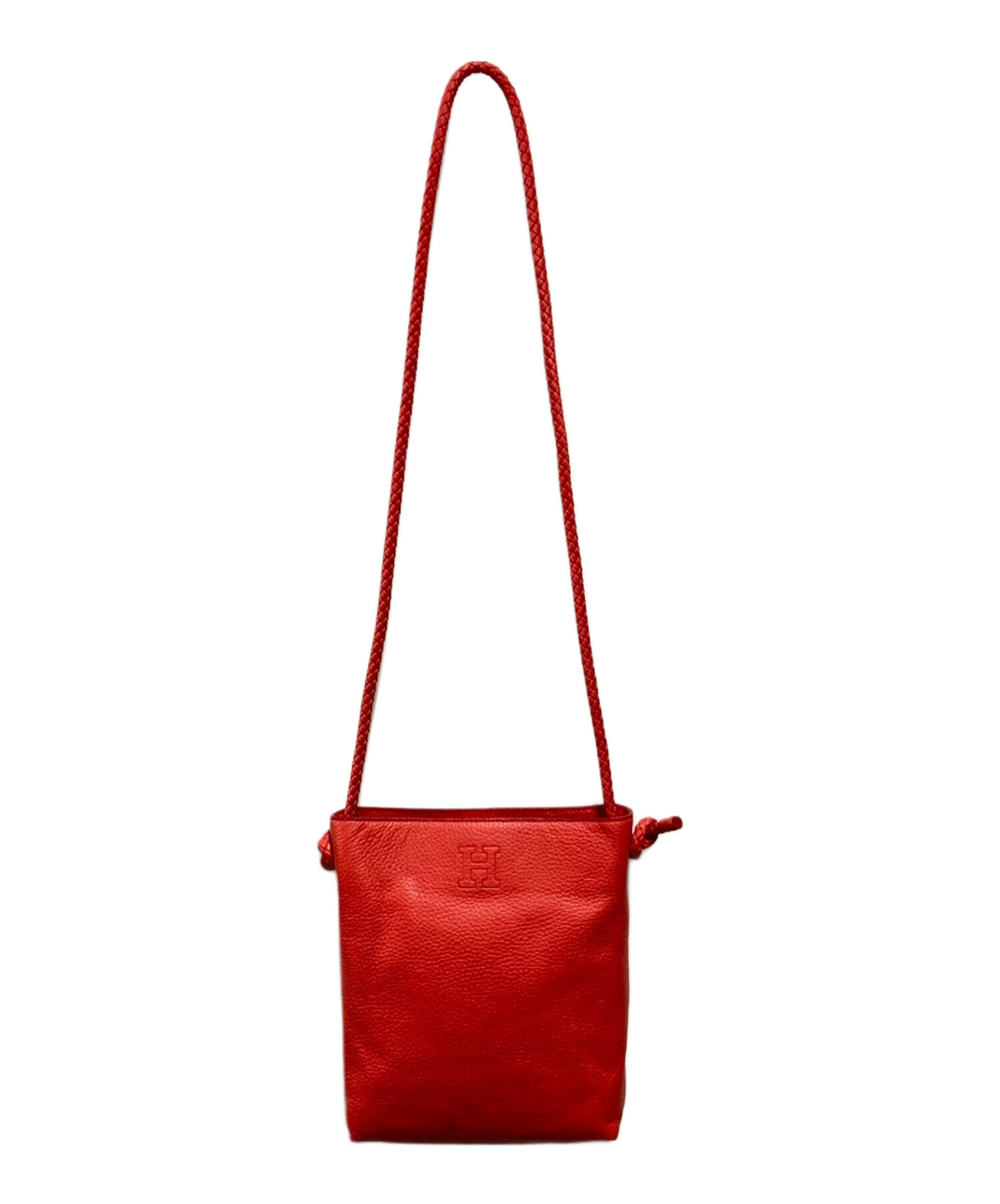【HIROFU】レッドレザー★マルチポーチ★ショルダーバッグ ★良品【ヒロフ】 HIROFU（ヒロフ） ショルダーバッグ バッグ 「ヴィータ」レザー
