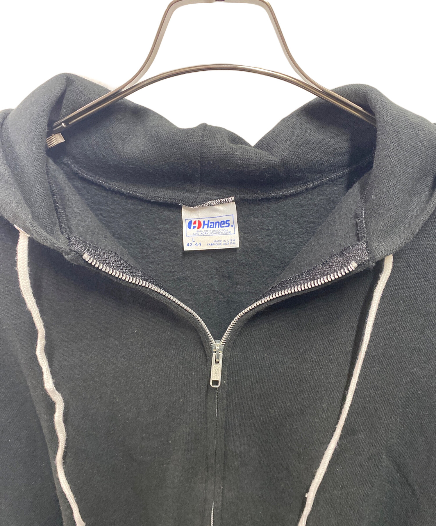 神サイズ 80‘s USA製 Hanes 無地 ジップ パーカー 黒 XL マックスヘビーZIPパーカー | メンズ | 1枚 | CS2221 | ネイビー