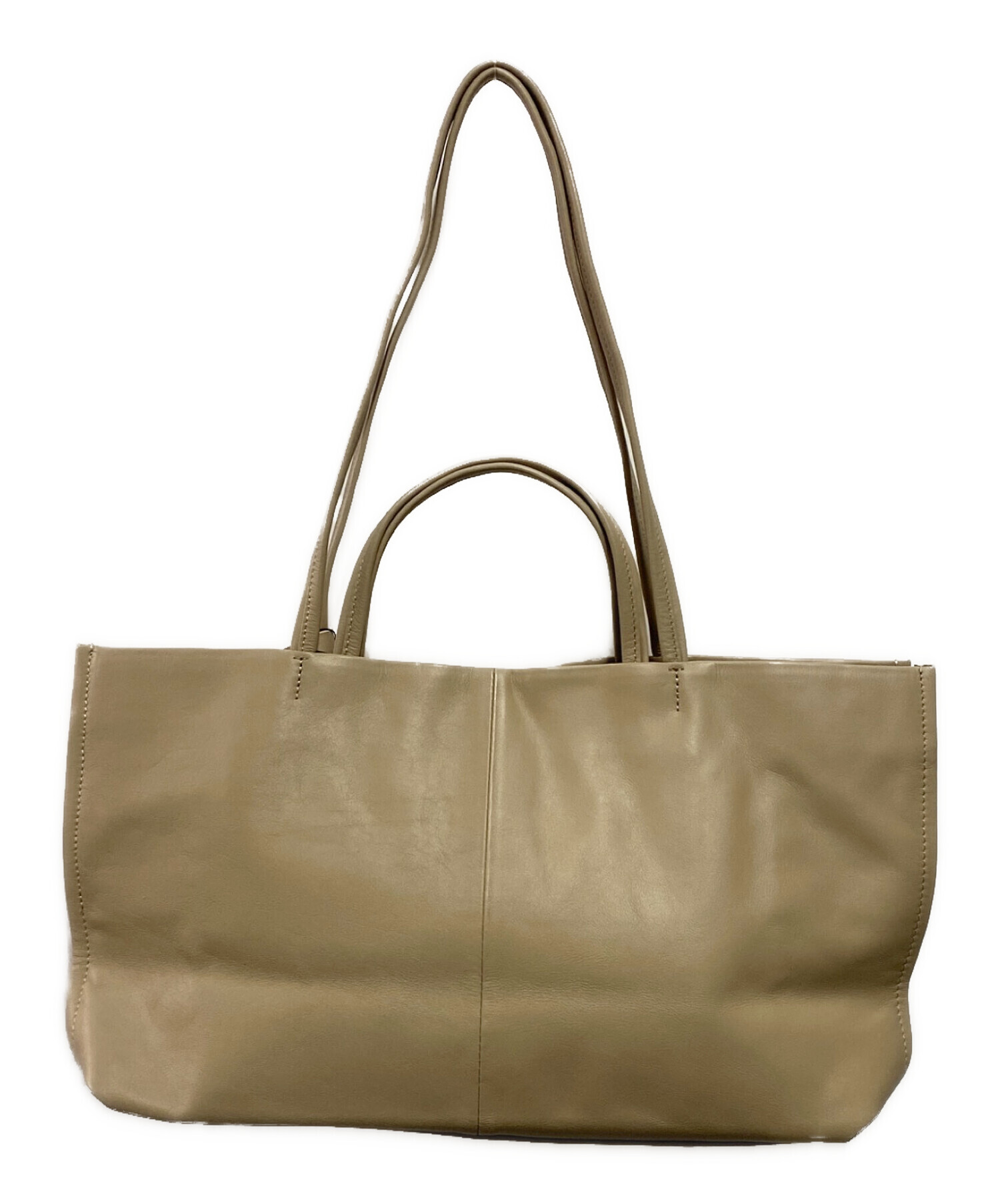 中古・古着通販】GALENA (ガレナ) ワイドトートBag ベージュ 未使用品 