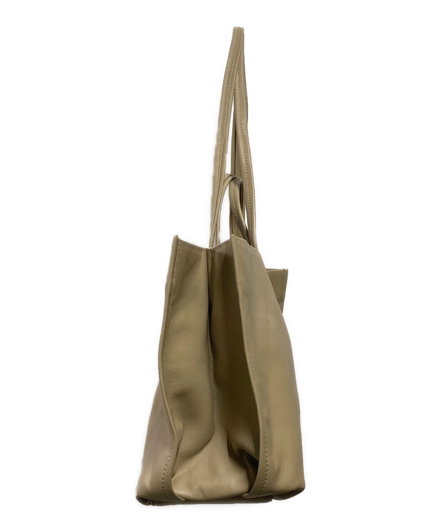 中古・古着通販】GALENA (ガレナ) ワイドトートBag ベージュ 未使用品 