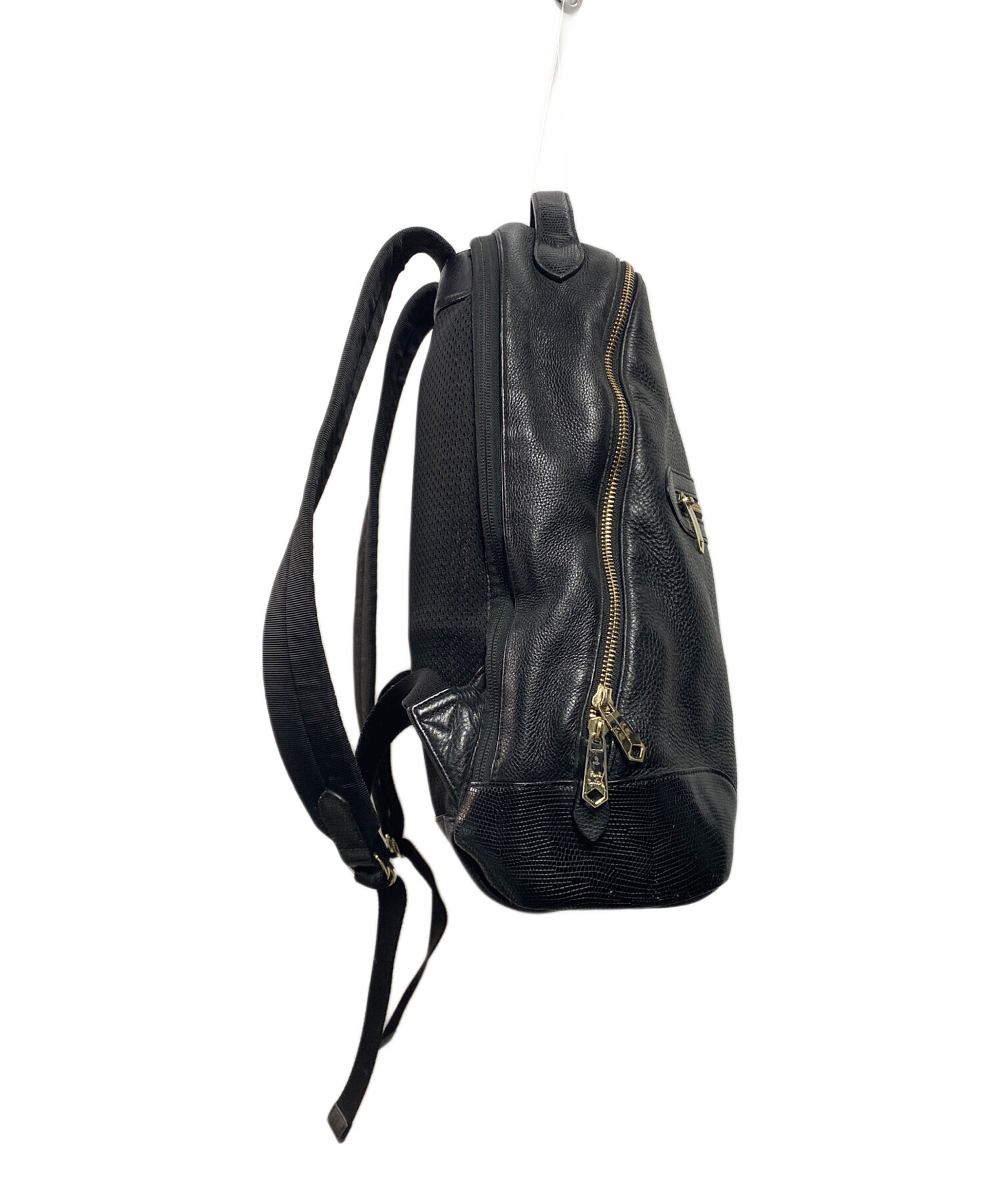 ミ*ク様 Paul Smithレザー製リュック Paul Smith ブラックバックパック 【公式通販】