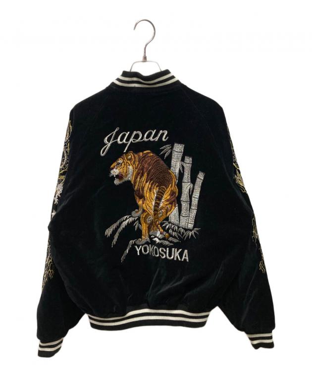 未使用級/XXL✨ホシヒメ スカジャン 別珍　龍 黒✖️赤 中古・古着通販】hoshihime (ホシヒメ) 別珍タイガースカジャン