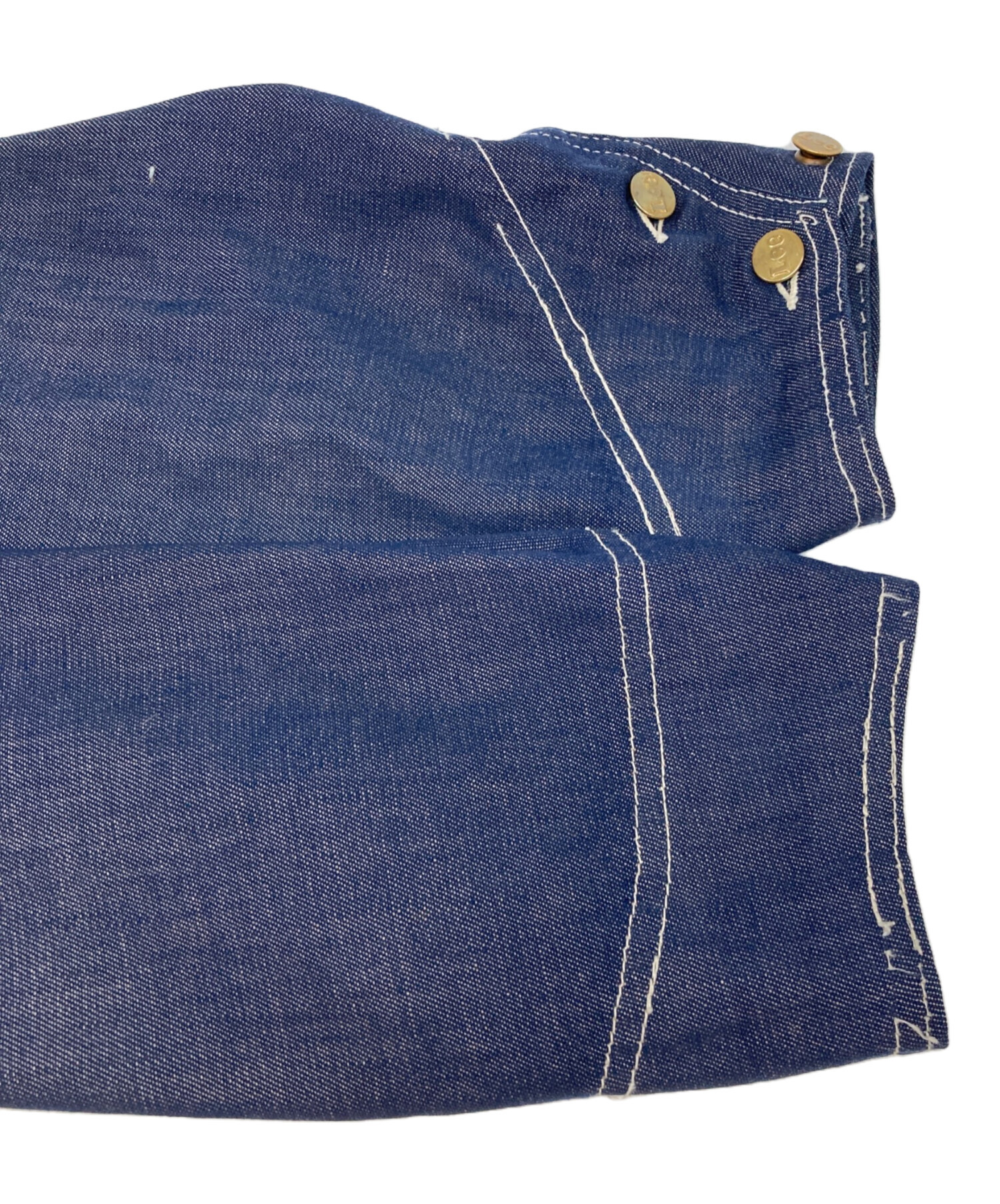 Lee 真紺　 カバーオール　インディゴ 古着 50s USA製 Lee 91-J Jelt Denim 真紺 インディゴ デニム ワーク