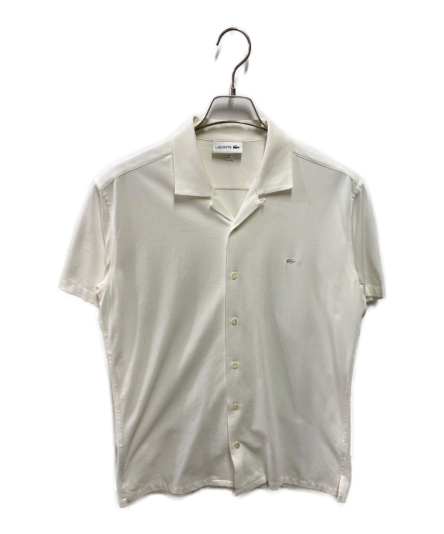 中古・古着通販】LACOSTE (ラコステ) COOLMAXカッターシャツ ホワイト 