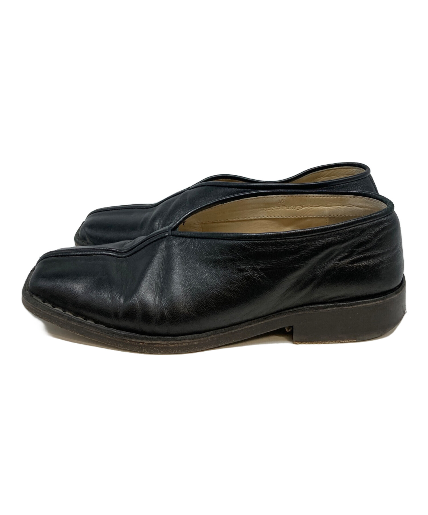 中古・古着通販】LEMAIRE (ルメール) PIPED SLIPPERS ブラック サイズ