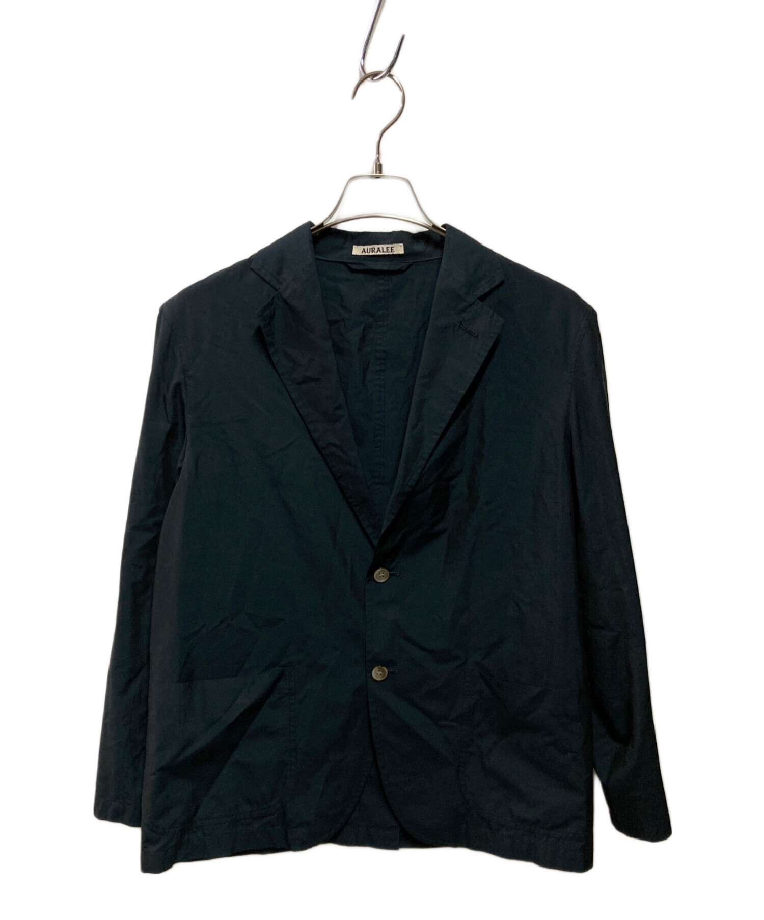 Auralee FINX SILK CHAMBRAY JACKET ネイビー 4 中古・古着通販】AURALEE (オーラリー) FINX SILK CHAMBRAY JKT