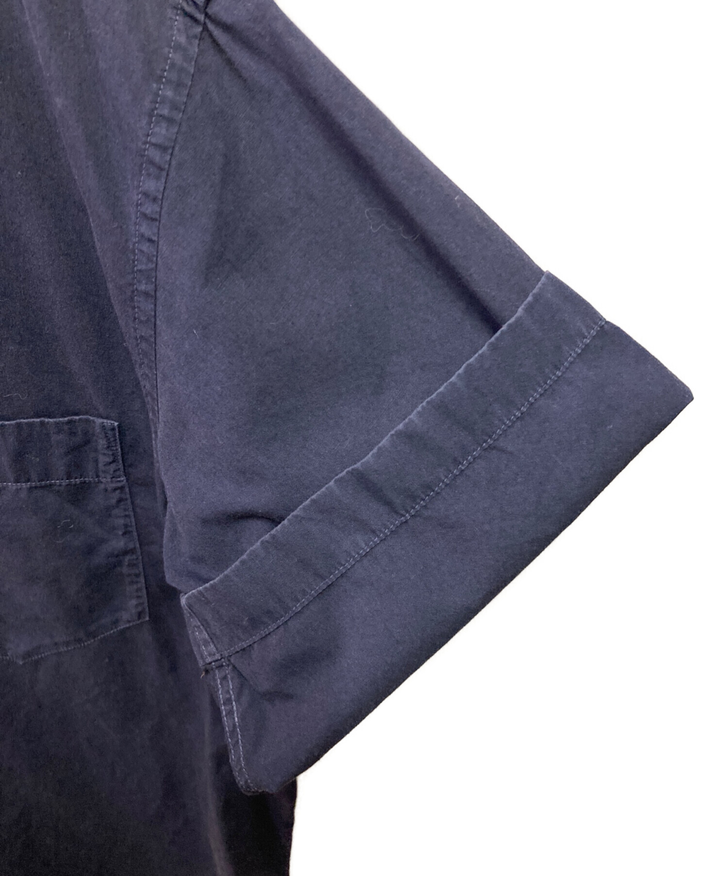 中古・古着通販】ISSEY MIYAKE (イッセイミヤケ) 半袖シャツ ネイビー