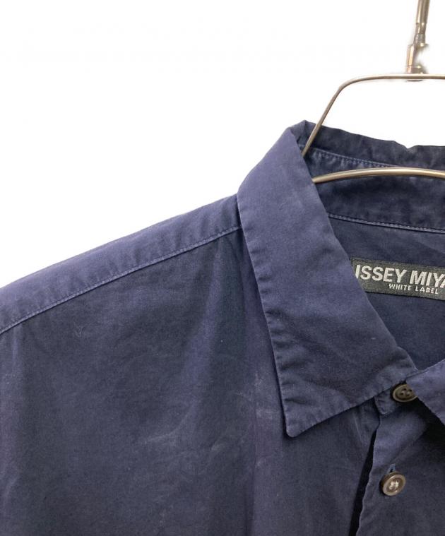 中古・古着通販】ISSEY MIYAKE (イッセイミヤケ) 半袖シャツ ネイビー