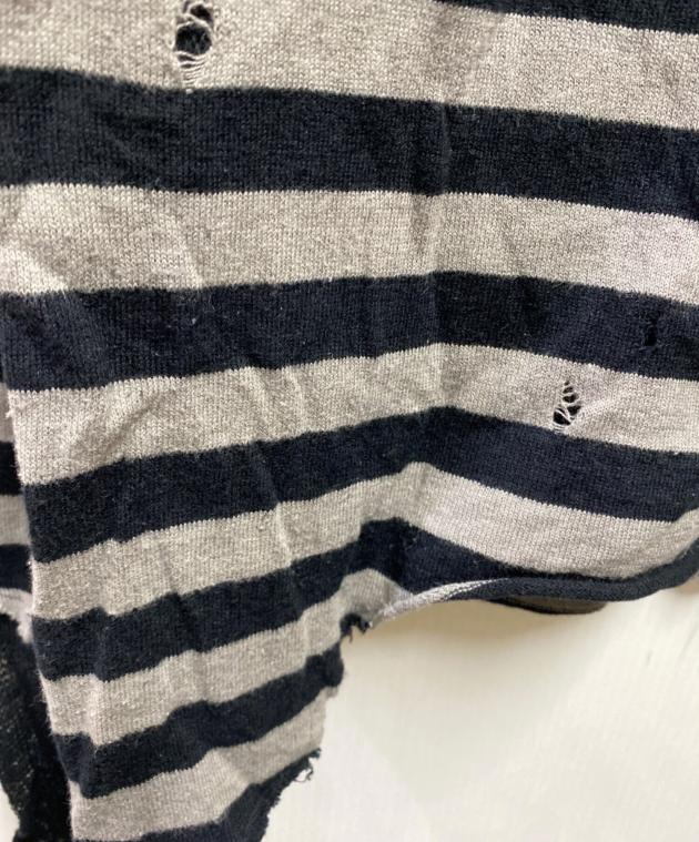 中古・古着通販】KAMIYA (カミヤ) LAYERED HORIZONTAL STRIPED KNIT