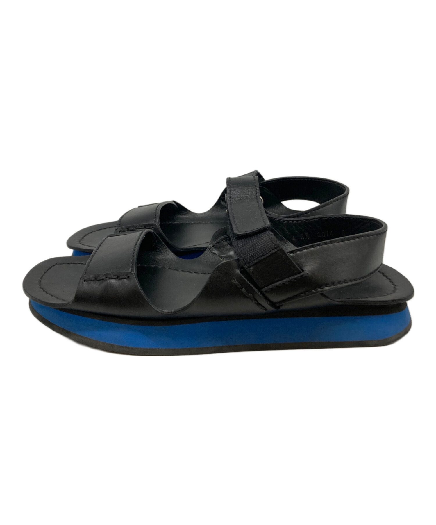 中古・古着通販】PRADA (プラダ) ストラップサンダル ブラック サイズ