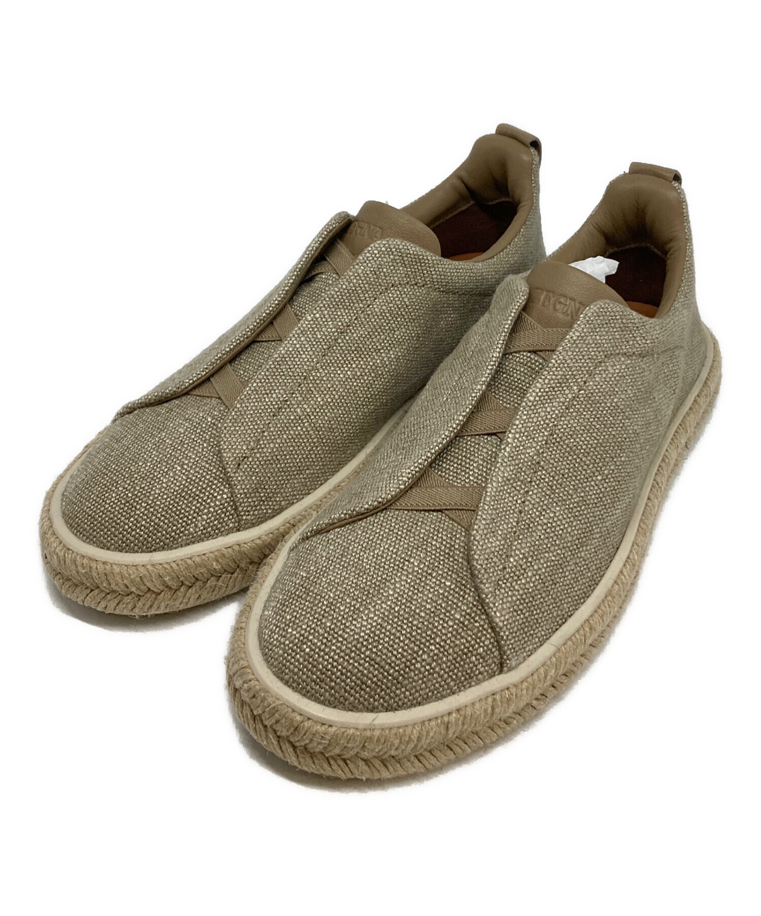 ゼニア　ZEGNA ローファー　ベージュ系　EU7 新品未使用 中古・古着通販】ZEGNA (ゼニア) triple stitch エスパドリーユ