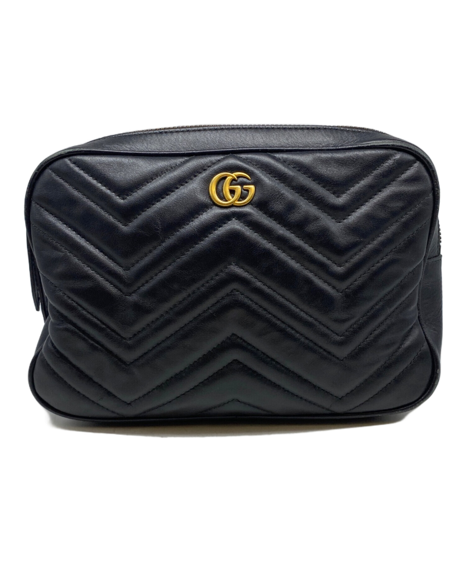 中古・古着通販】GUCCI (グッチ) レザーキルティングウエストバッグ 