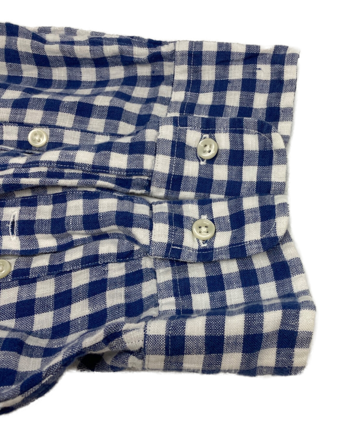 【美品】POLO RALPH LAUREN ギンガムチェックリネンシャツ 中古・古着通販】POLO RALPH LAUREN (ポロ・ラルフローレン) ギンガム