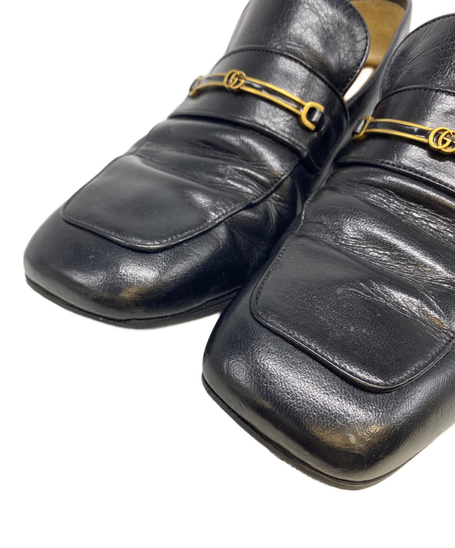中古・古着通販】GUCCI (グッチ) ローファー ブラック サイズ:6