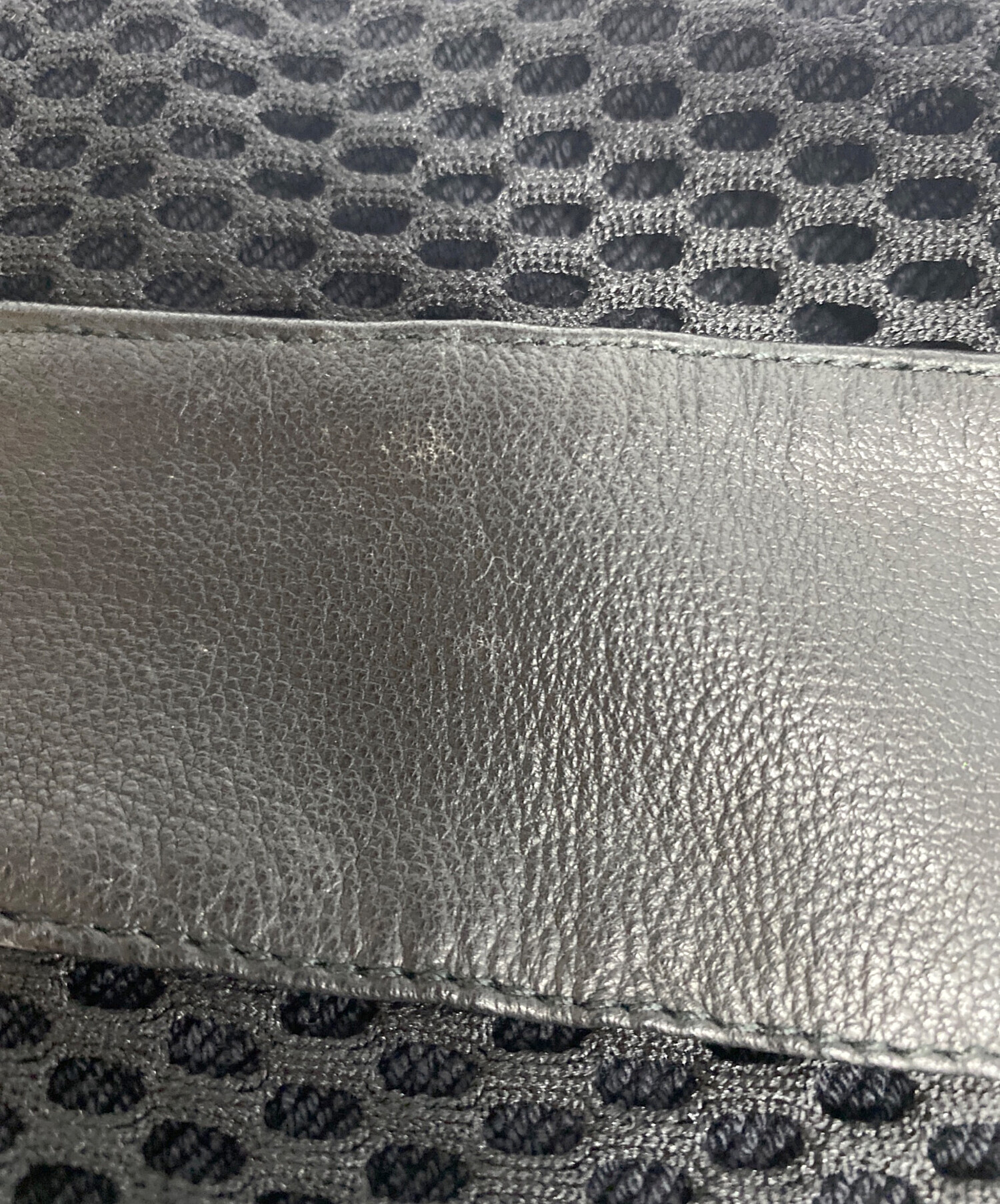 中古・古着通販】DIESEL (ディーゼル) レザーメッシュフーディー