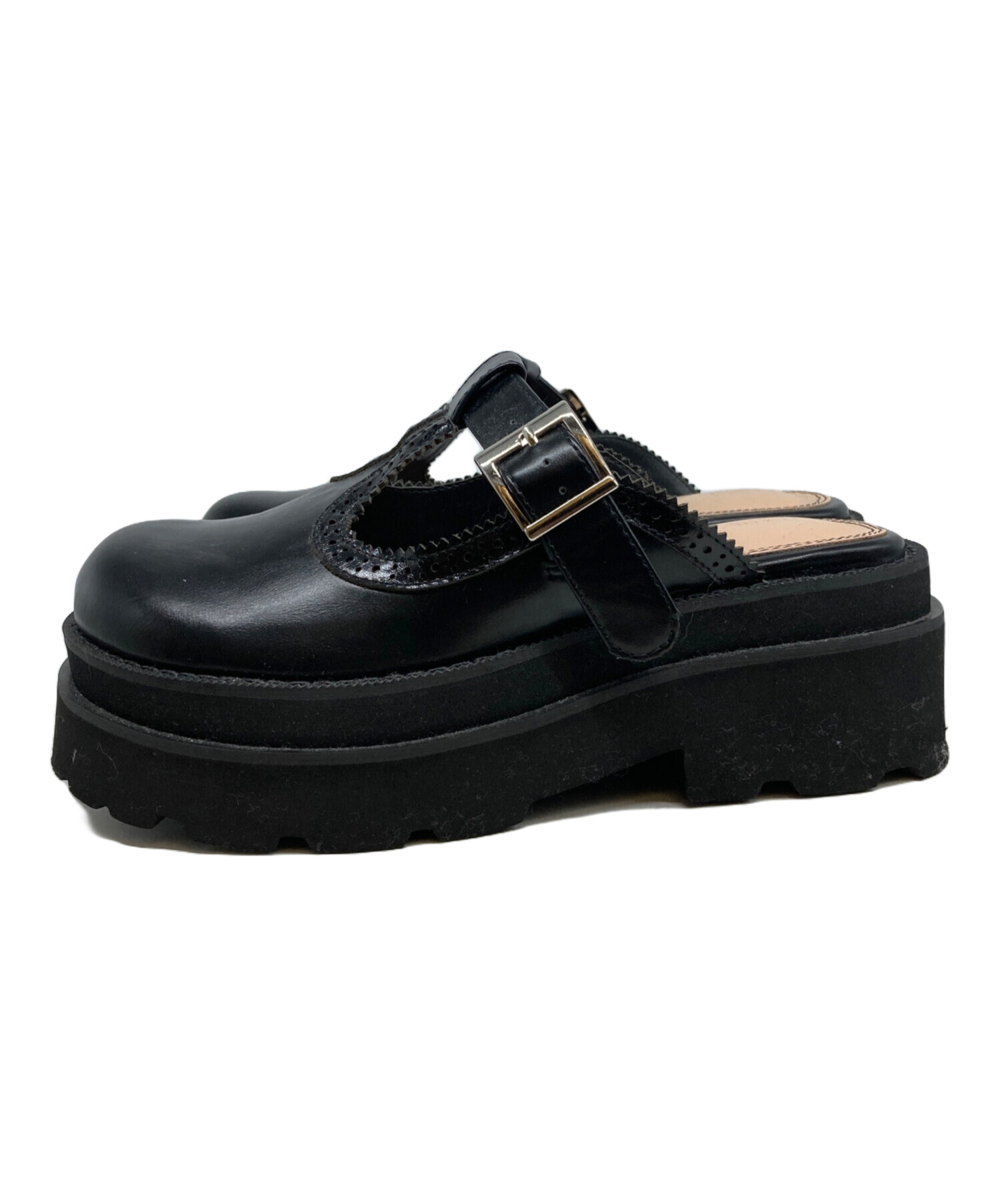 中古・古着通販】Ameri (アメリ) 26SS BROGUE SLIDE LOAFER ブラック