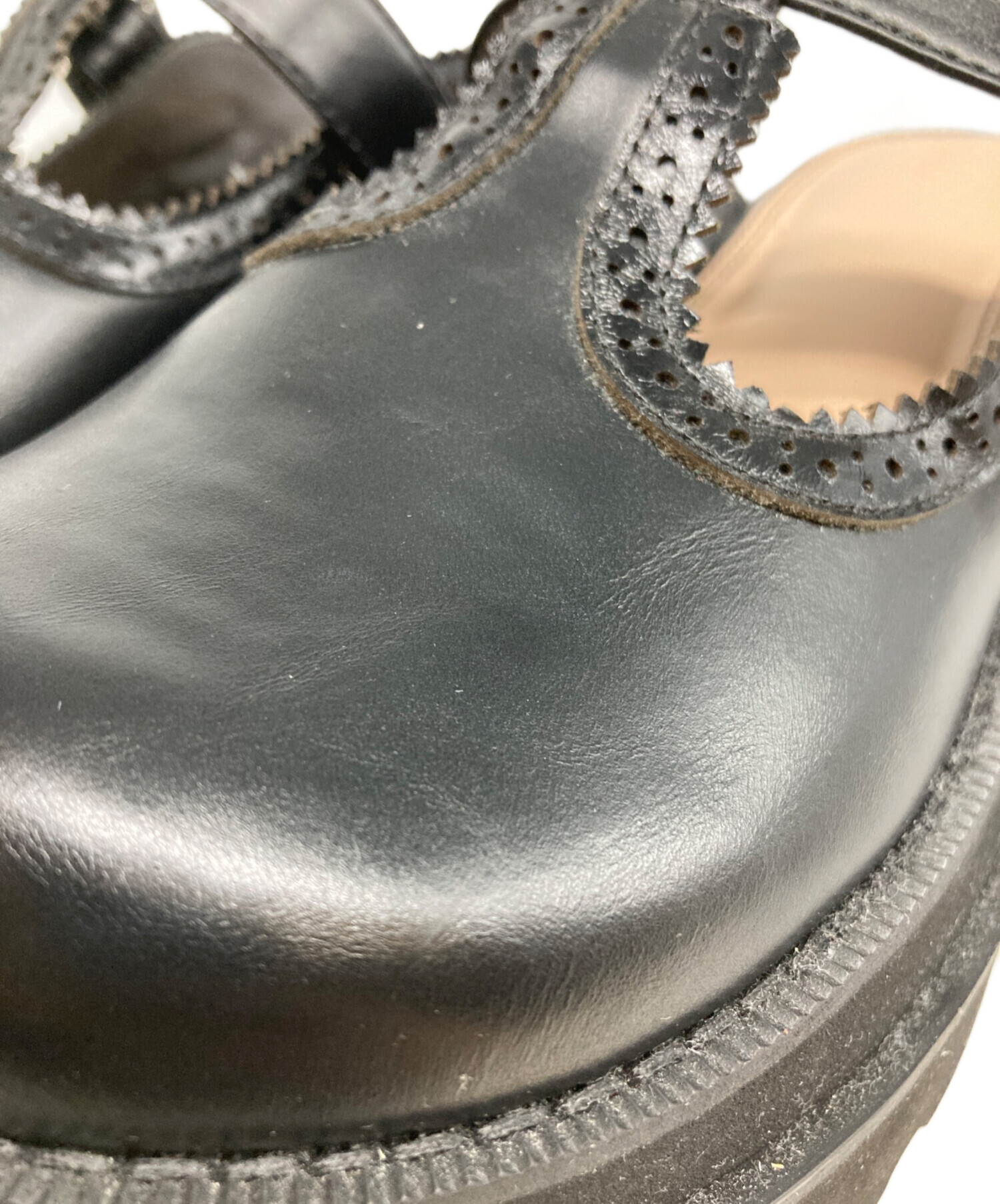 中古・古着通販】Ameri (アメリ) 26SS BROGUE SLIDE LOAFER ブラック
