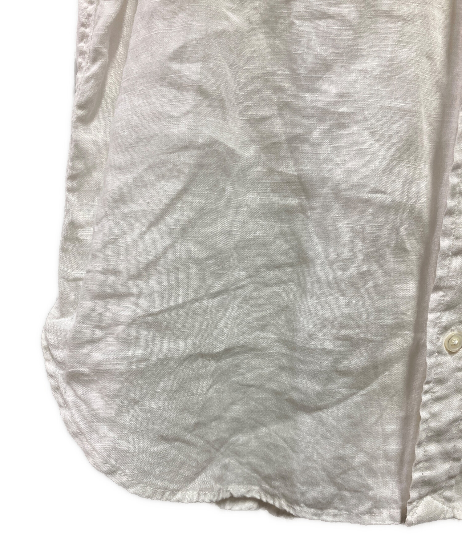 ポロバイラルフローレン リネン 半袖 ブラウス ホースロゴ ホワイト XXS 中古・古着通販】POLO RALPH LAUREN (ポロ・ラルフローレン) リネン