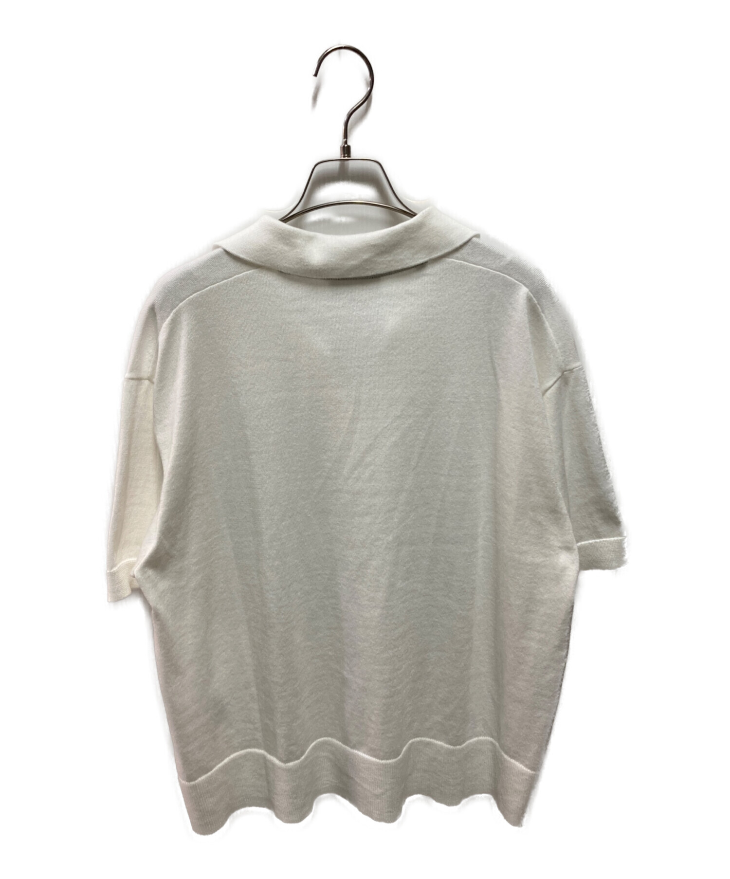中古・古着通販】LACOSTE (ラコステ) ニットポロシャツ ホワイト