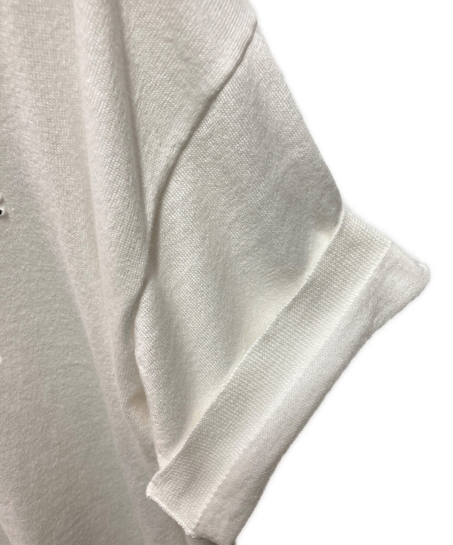 中古・古着通販】LACOSTE (ラコステ) ニットポロシャツ ホワイト